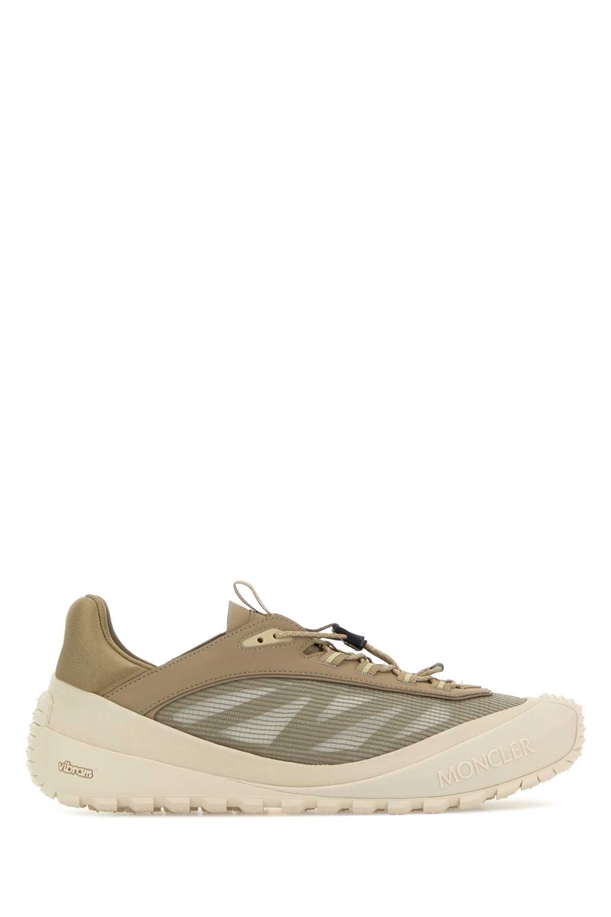 Moncler Beige Fabric And Nubuck Trailgrip Sneakers Size US 10 / EU 43 - 1 Thumbnail