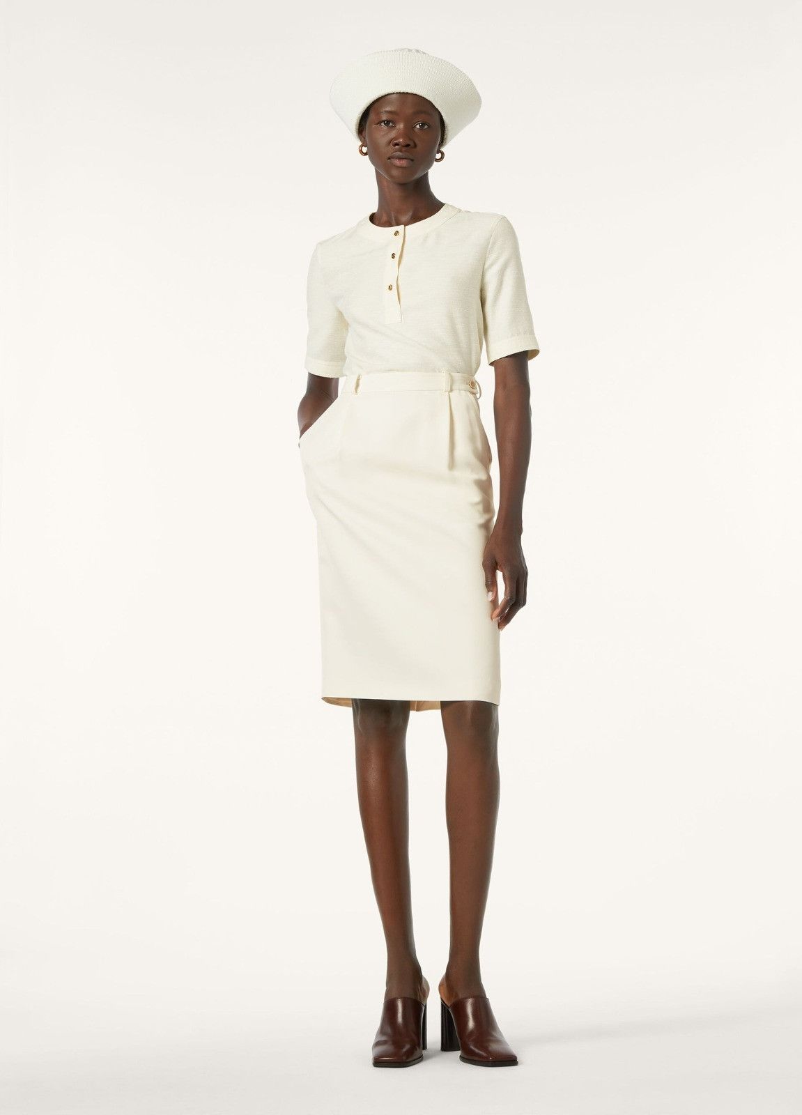 Loro Piana o1srvl11e0526 FAP2867 Jadyn Shirt in Cream Size M / US 6-8 / IT 42-44 - 6 Thumbnail