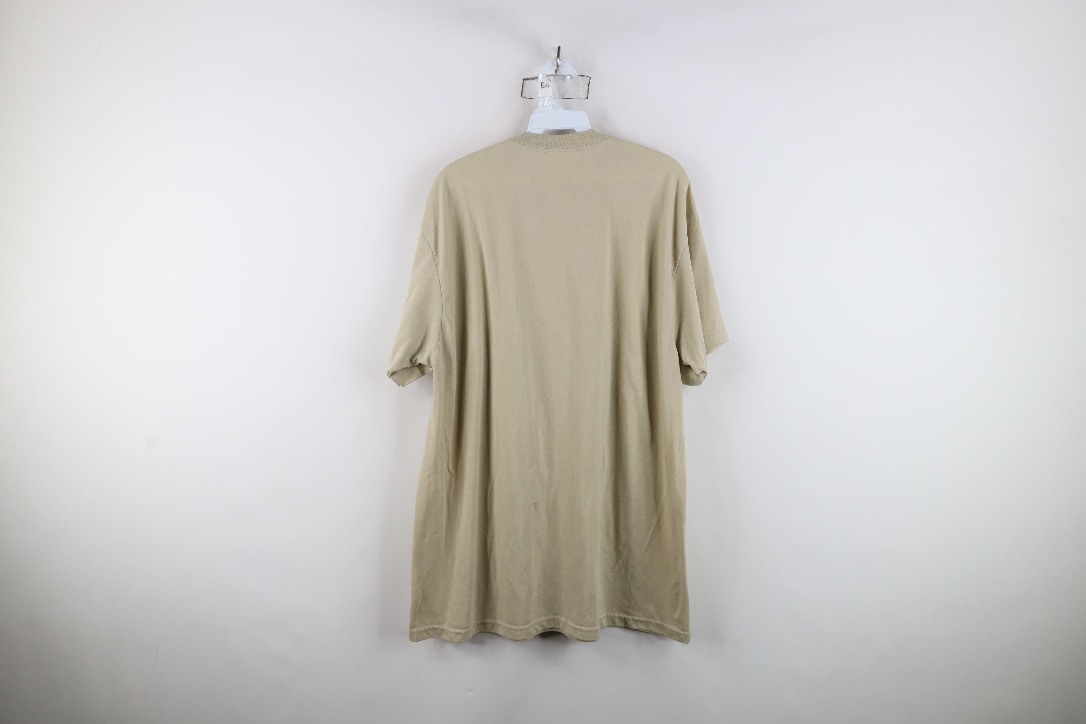 Vintage Vintage 90s Streetwear Knit Short Sleeve T-Shirt Beige USA Size US XXL / EU 58 / 5 - 10 Thumbnail