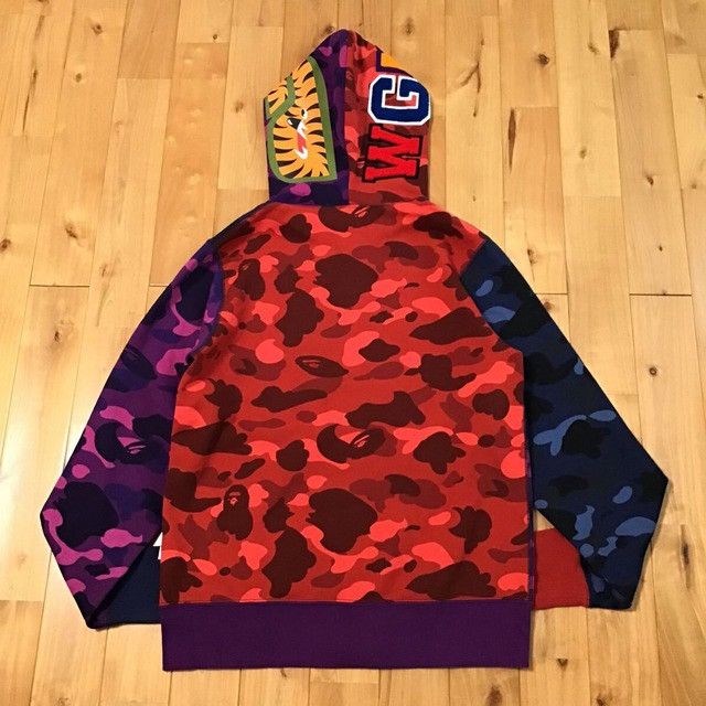 Bape BAPE Shark full zip hoodie crazy camo a bathing ape Size US L / EU 52-54 / 3 - 2 Thumbnail