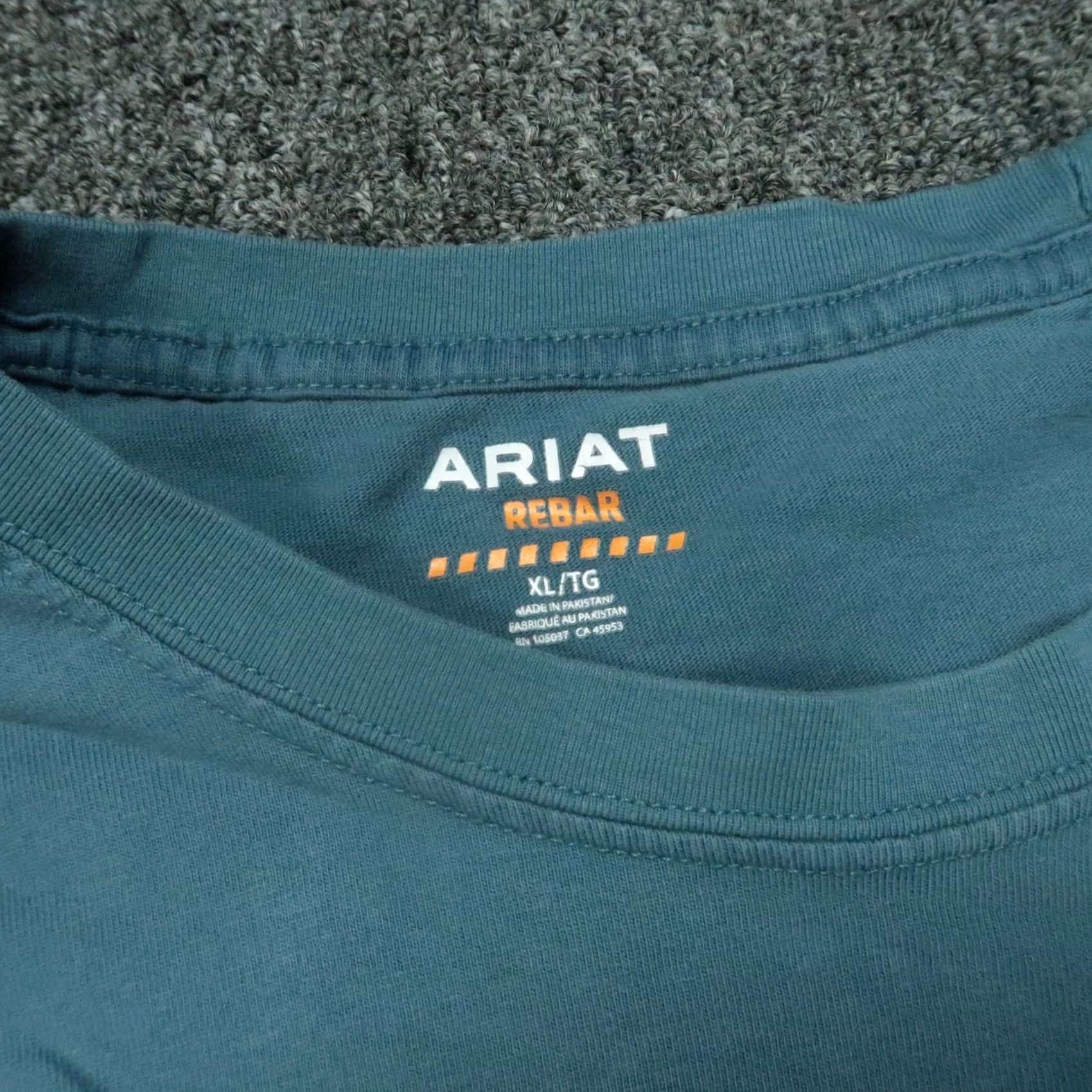 Ariat Ariat Shirt Mens XL Blue Long Sleeve Rebar Eagle Graphic American Flag Tee Size US XL / EU 56 / 4 - 3 Thumbnail