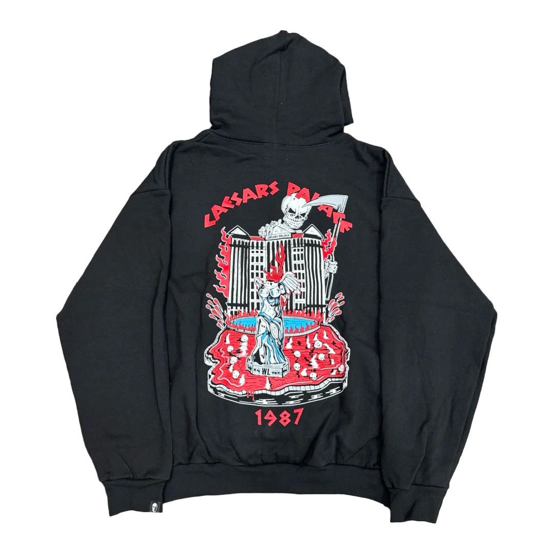 Image of Warren Lotas Ceasers Palace Hoodie in Black, Men's (Size Small)