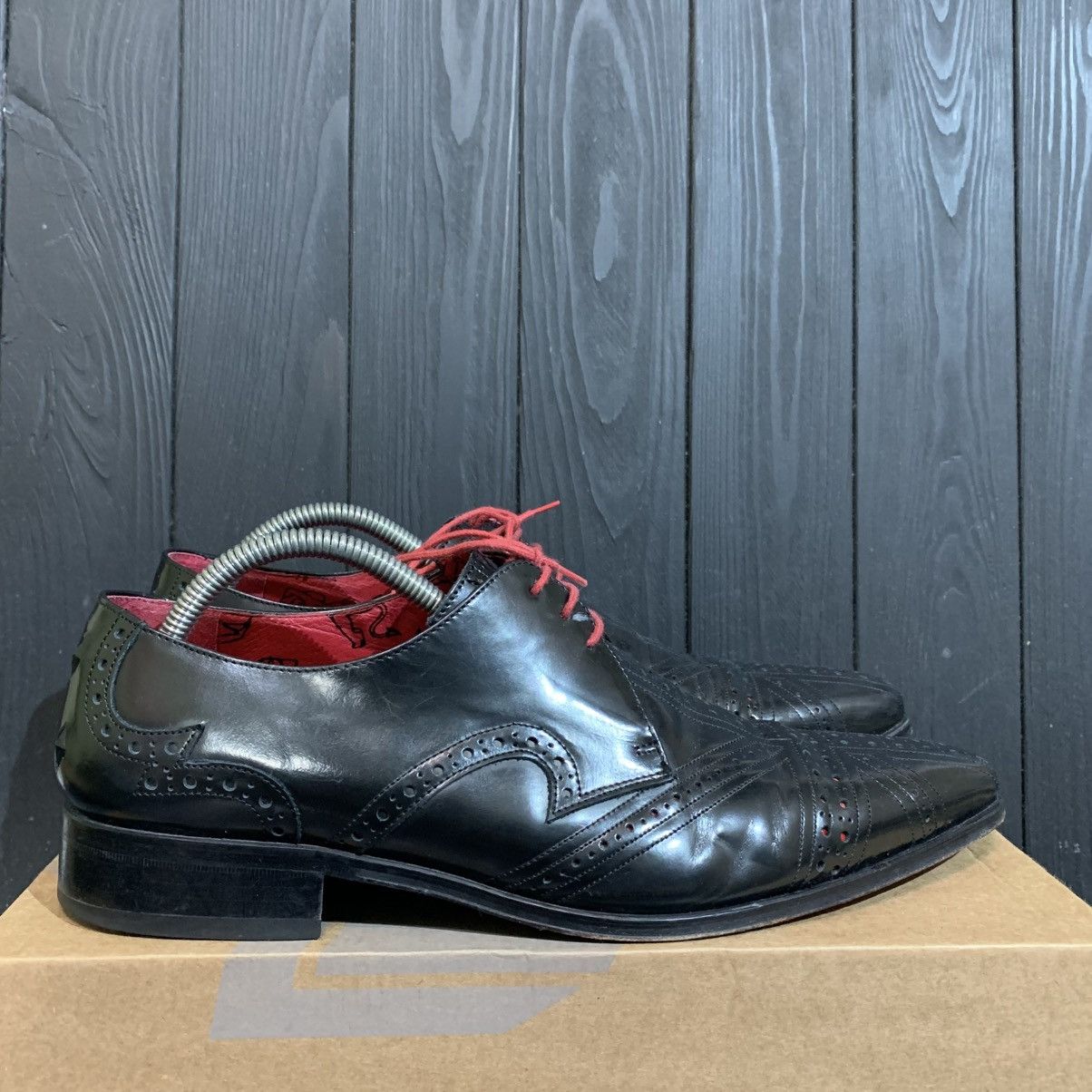 Jeffery West Muse Men's Leather Brogue Loafers Size