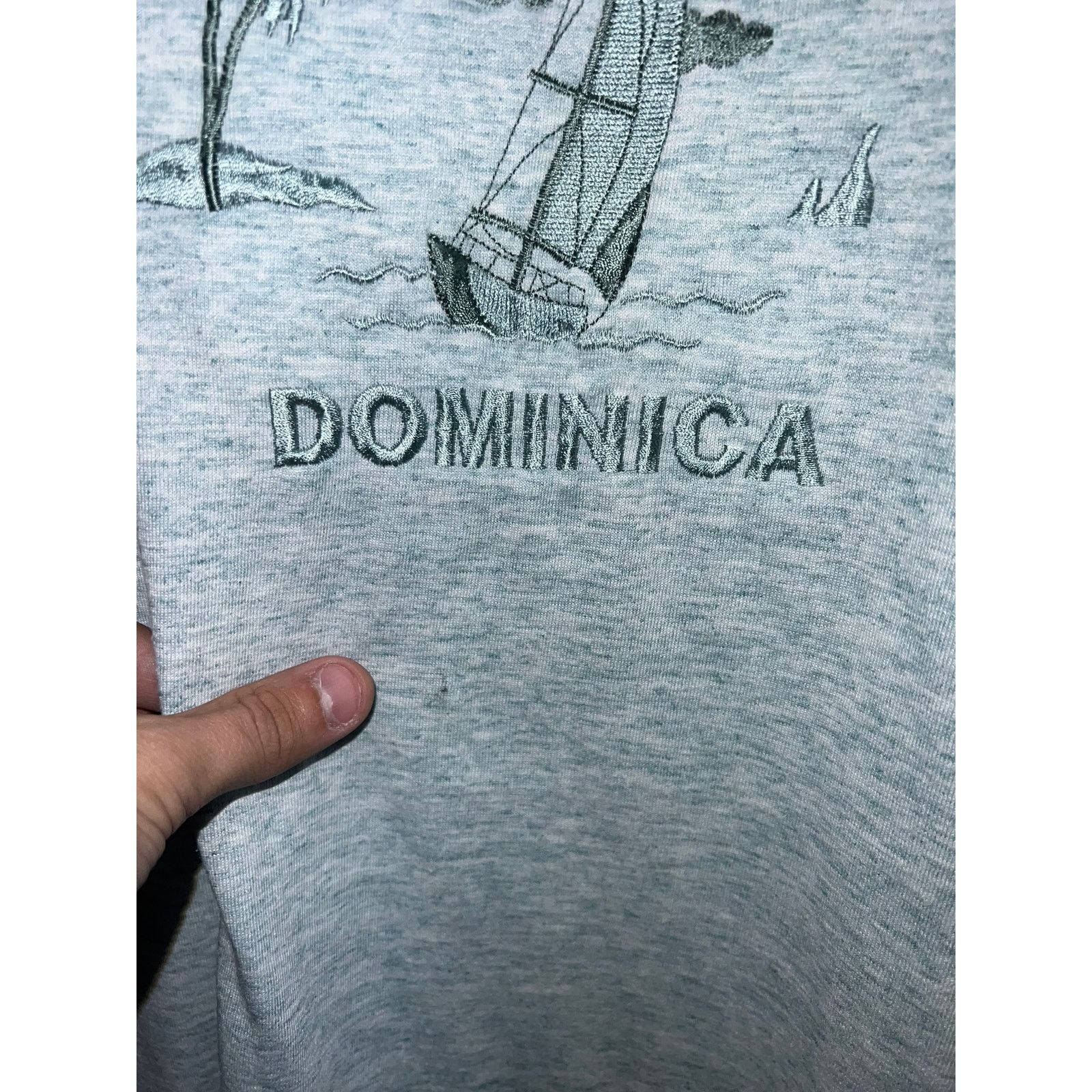 Vintage Vintage Dominica Shirt Sailboat 1/4 Button Down Tee 90s XL Size US XL / EU 56 / 4 - 7 Thumbnail