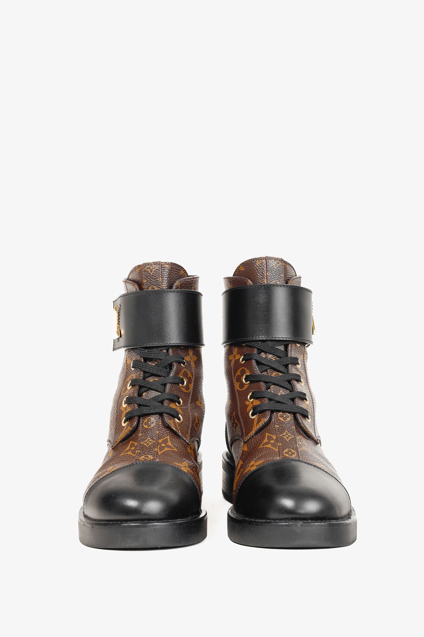 Louis Vuitton Louis Vuitton Wonderland Brown Monogram Leather Ranger Boots Size US 9.5 / IT 39.5 - 2 Thumbnail