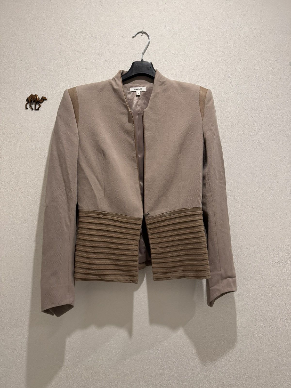 Helmut Lang Women's Brown and Tan Jacket