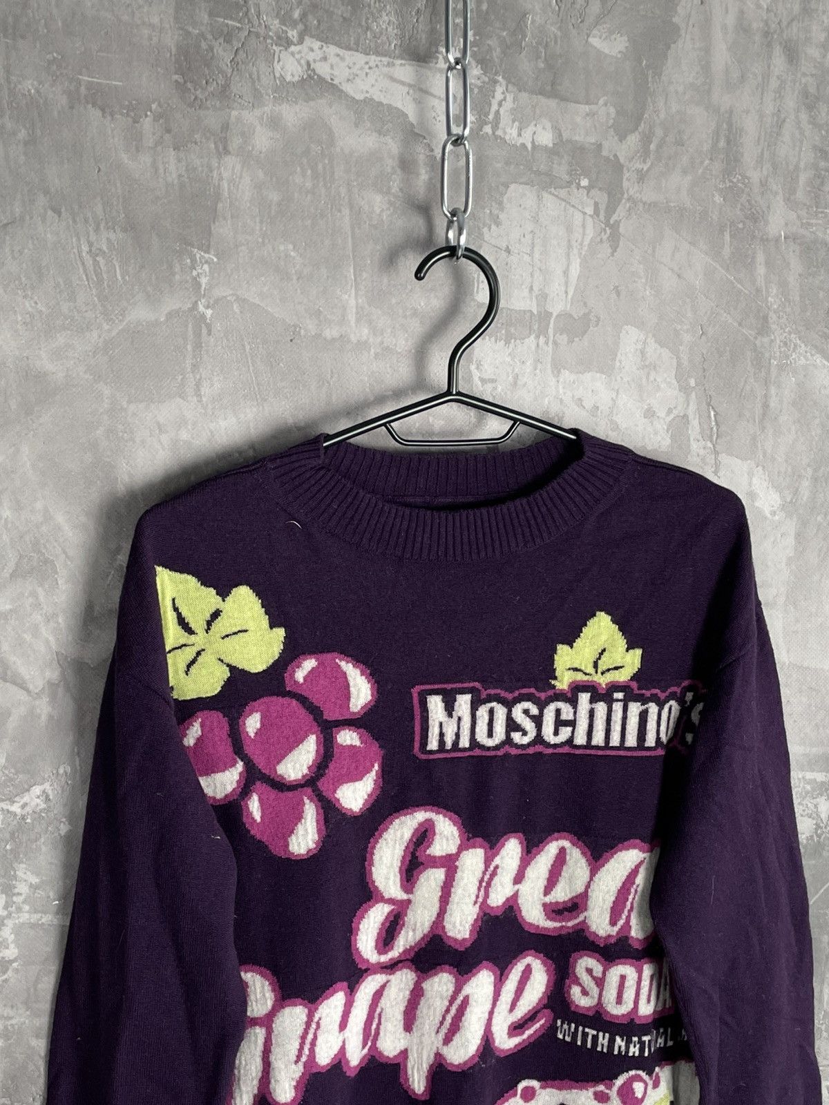Moschino Vintage Moschino Glamour Overprint Sweater Crew Neck Size L / US 10 / IT 46 - 7 Thumbnail