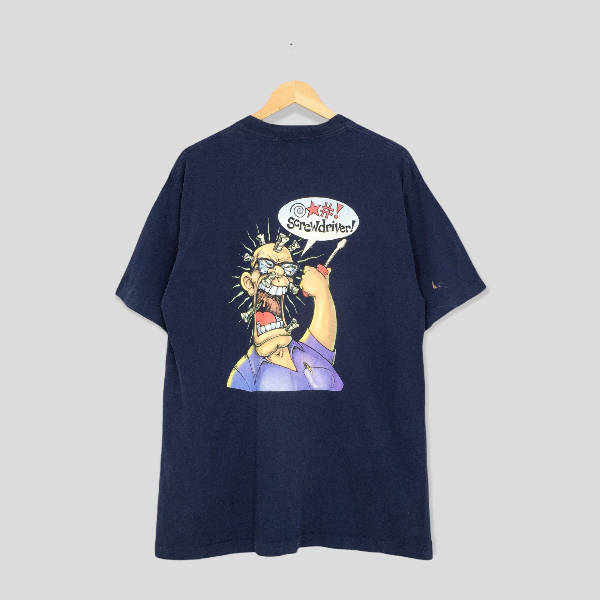 Dream And Destroy × Vintage Vintage Screwdriver Cartoon Graphics Tshirt Size XLarge Size US XL / EU 56 / 4 - 1 Thumbnail