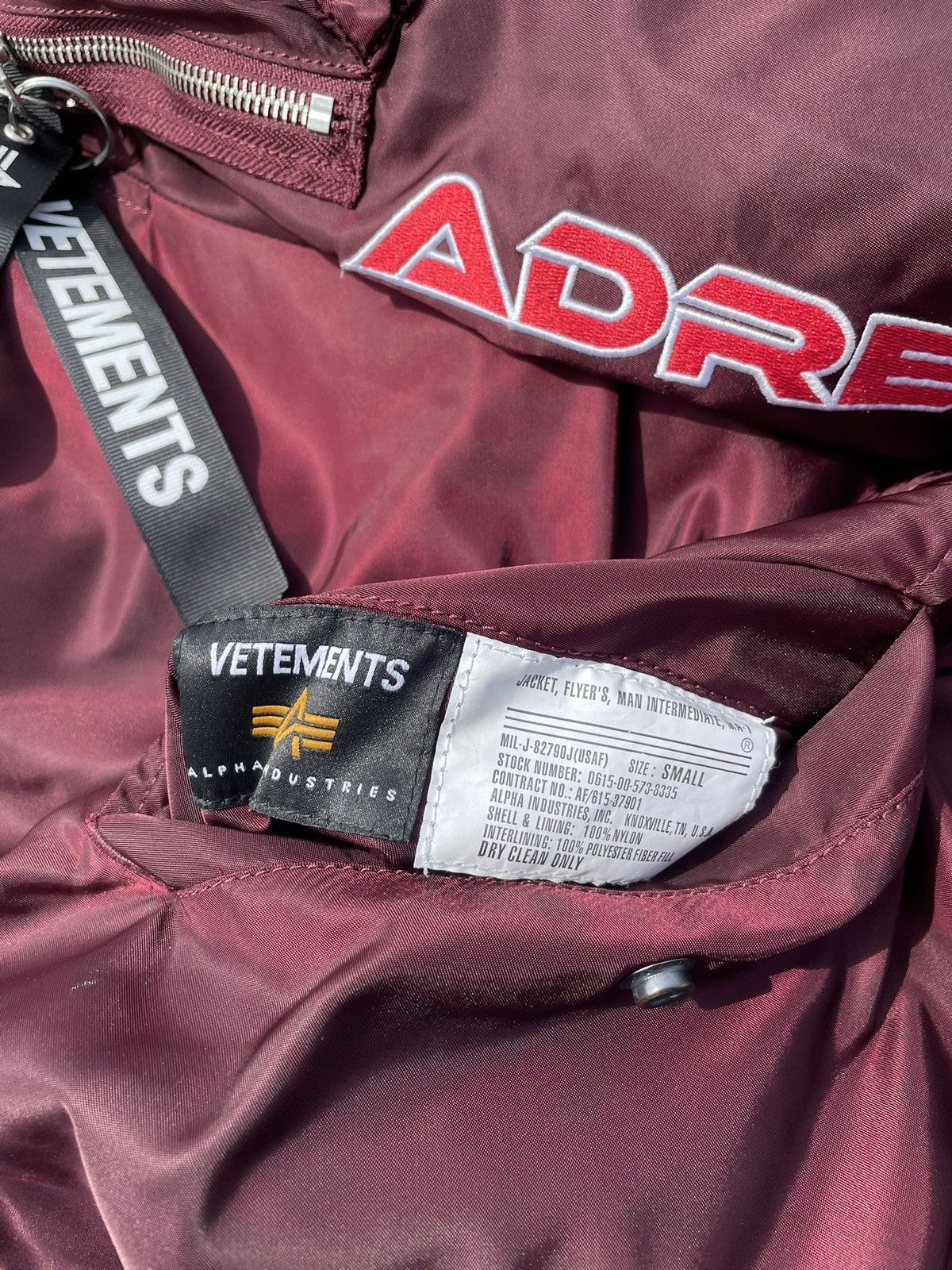 Vetements 2021 Vetements X Alpha Industries Moto Racing Bomber Jacket Size US S / EU 44-46 / 1 - 3 Thumbnail