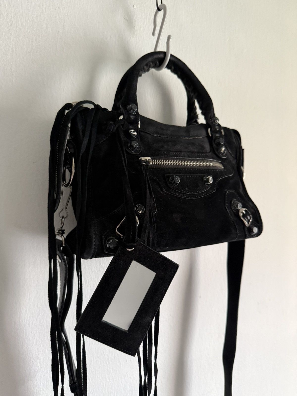 Balenciaga Balenciaga Classic Mini City Black Suede bag Size ONE SIZE - 2 Thumbnail