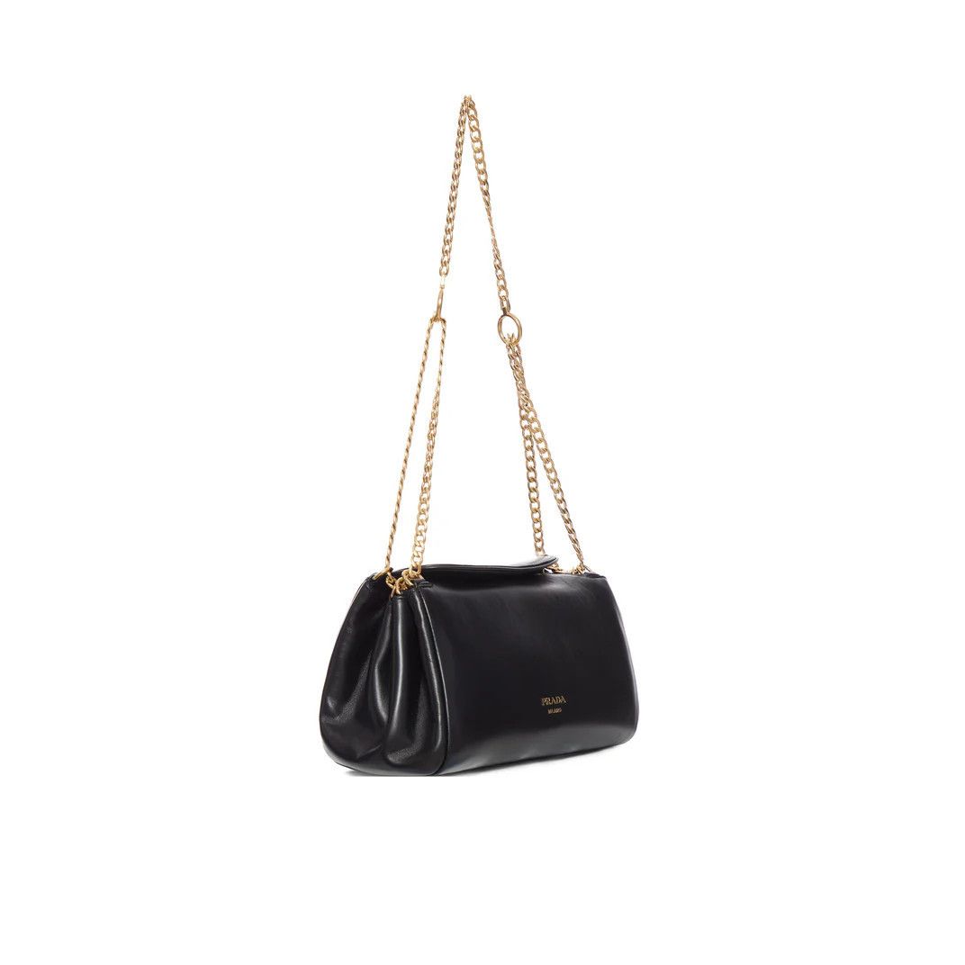 Prada PRADA Black Leather Shoulder Bag New & Authentic Size ONE SIZE - 2 Thumbnail
