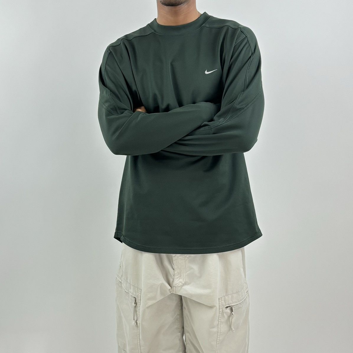 Nike × Vintage vintage Y2K NIKE SWOOSH Long Sleeve jersey shirt Size US XL / EU 56 / 4 - 4 Thumbnail