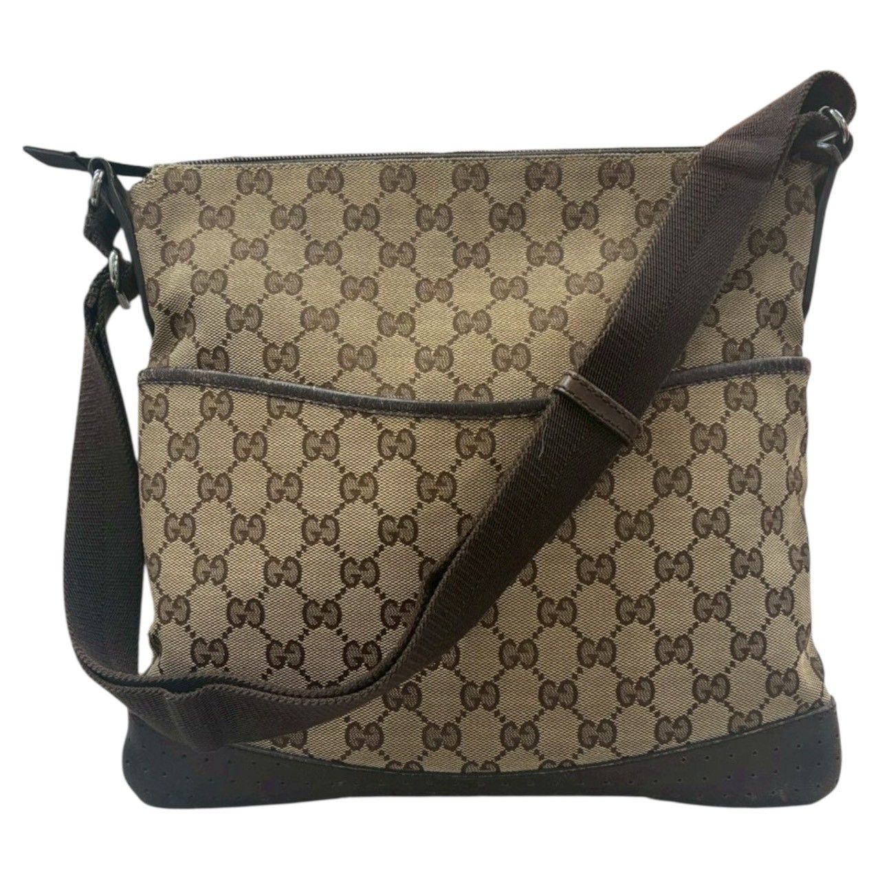 Gucci Gucci Gucci GG Canvas Leather Shoulder Bag Textile Shoulder Bag 145857 DUTY FREE for USA Size ONE SIZE - 1 Thumbnail