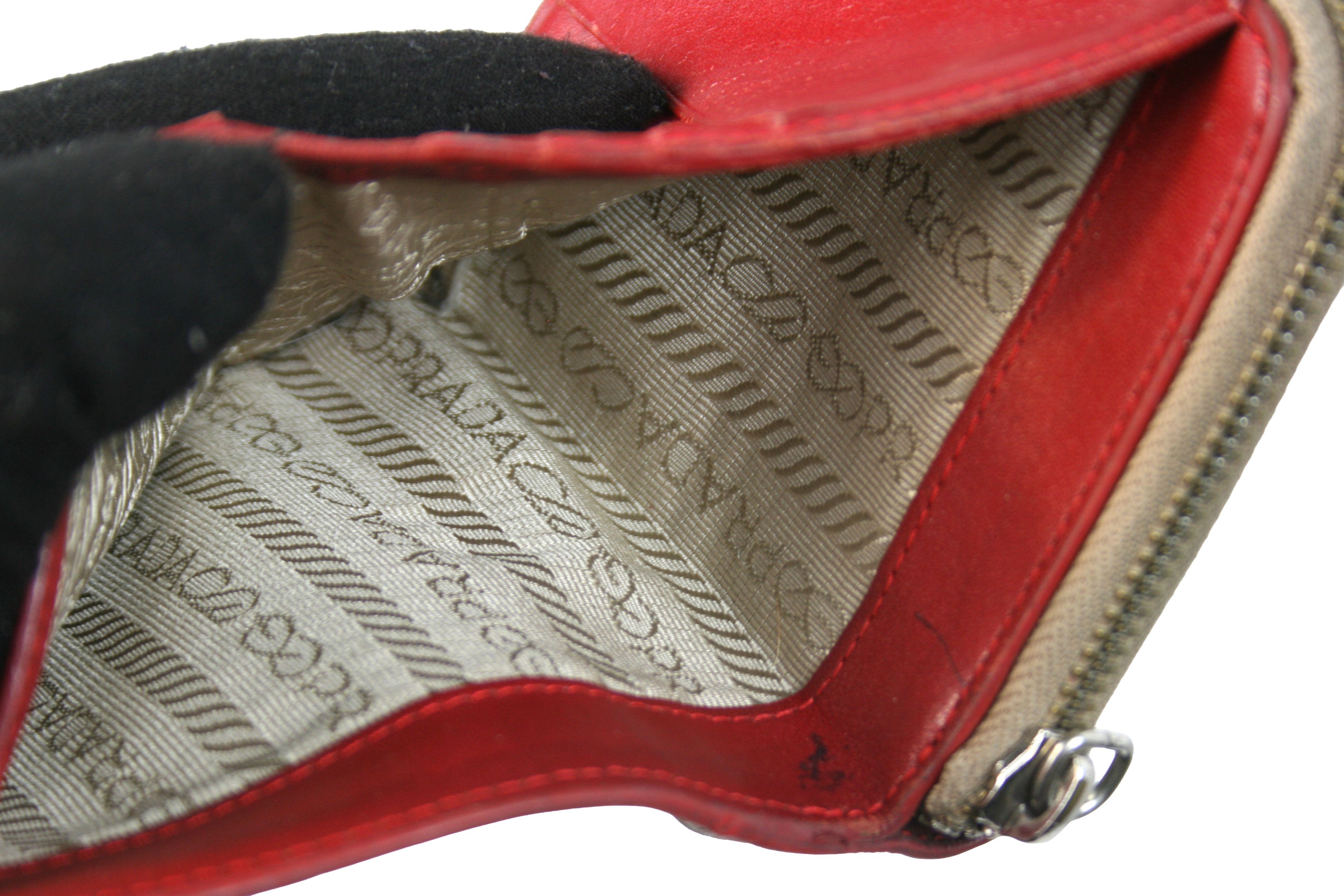 Prada 90S Big Logo Jacquard Wallet Vintage Size ONE SIZE - 13 Thumbnail