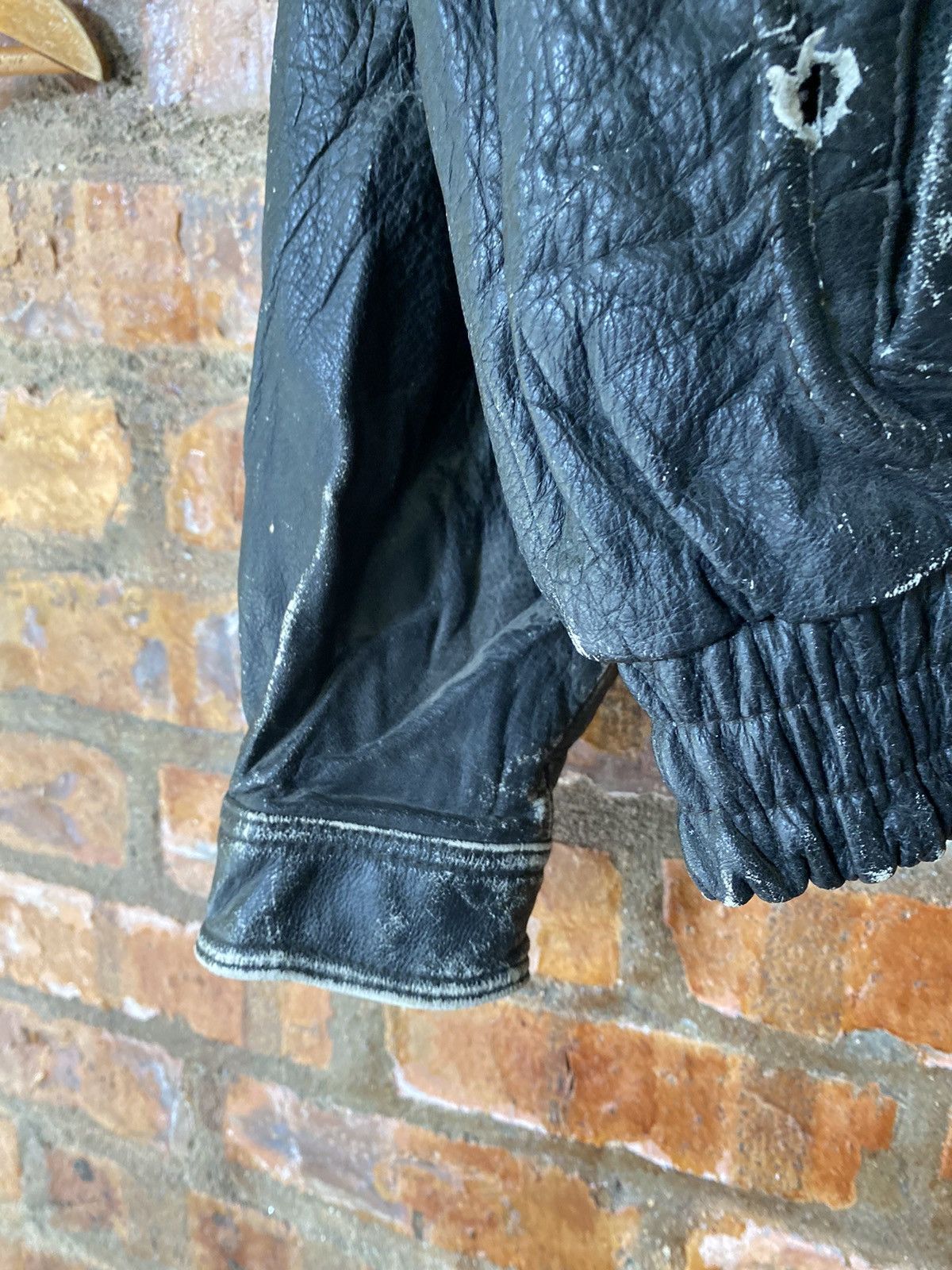 Avirex 1980s Tokyo Fur SACK TIME Avirex leather Jacket Size US L / EU 52-54 / 3 - 15 Thumbnail