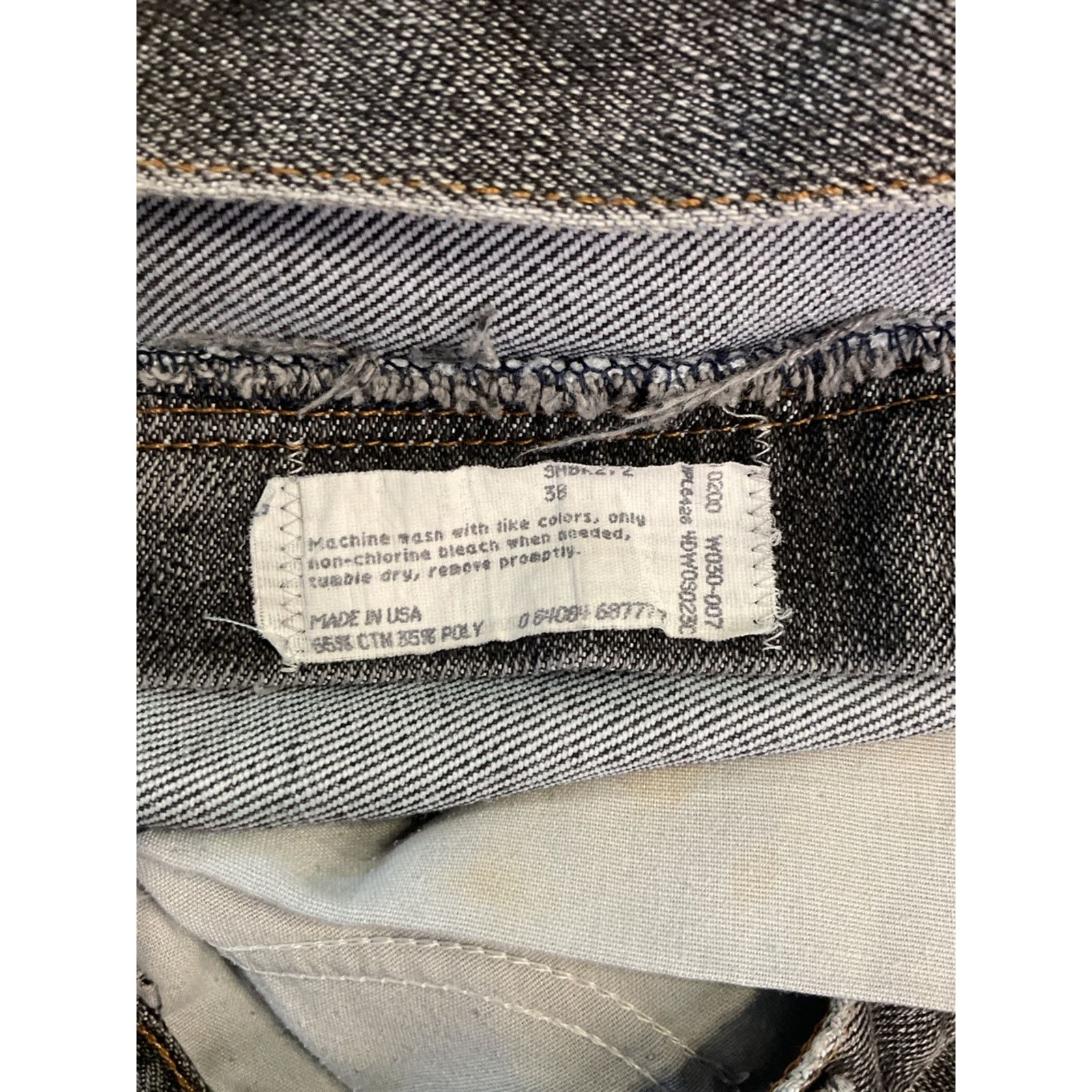 Vintage Y2K Black Wash Wide Leg Denim Jeans Size US 38 / EU 54 - 3 Thumbnail