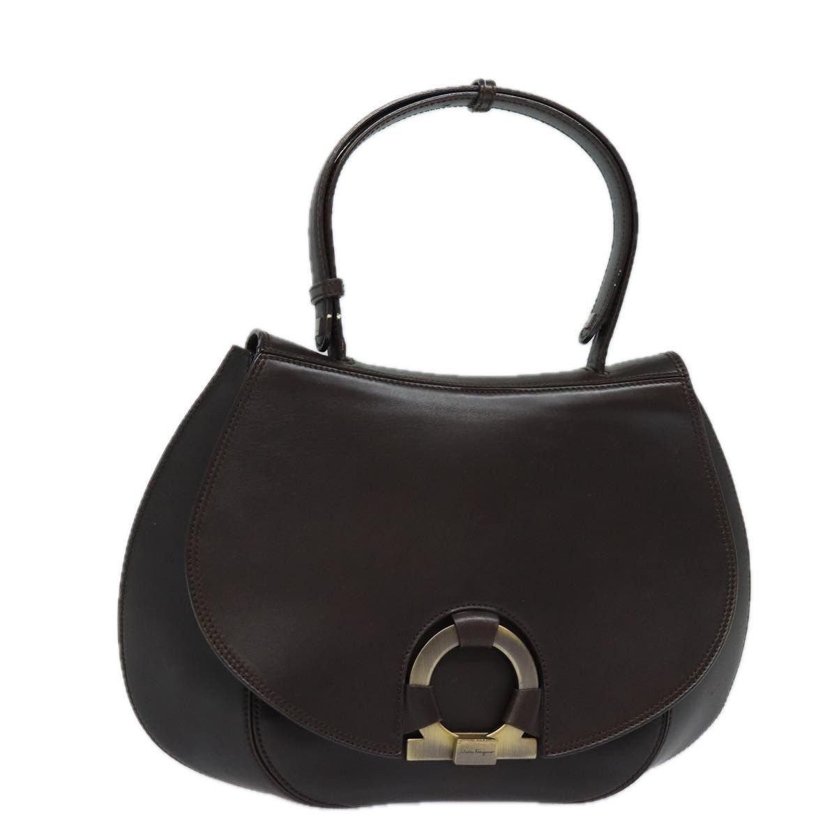 Salvatore Ferragamo Brown Leather Handbag (Pre-Owned) Size ONE SIZE - 1 Thumbnail