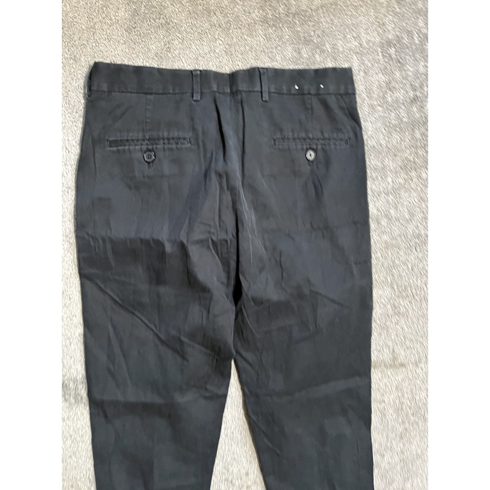 Express Express Men’s Pants Black 29x30 Dress Pants Slim Flat Front Cotton Zip Pockets Mens Regular 30 Inseam Front Rise Mid 10-12in Vintage No Size US 29 - 4 Thumbnail