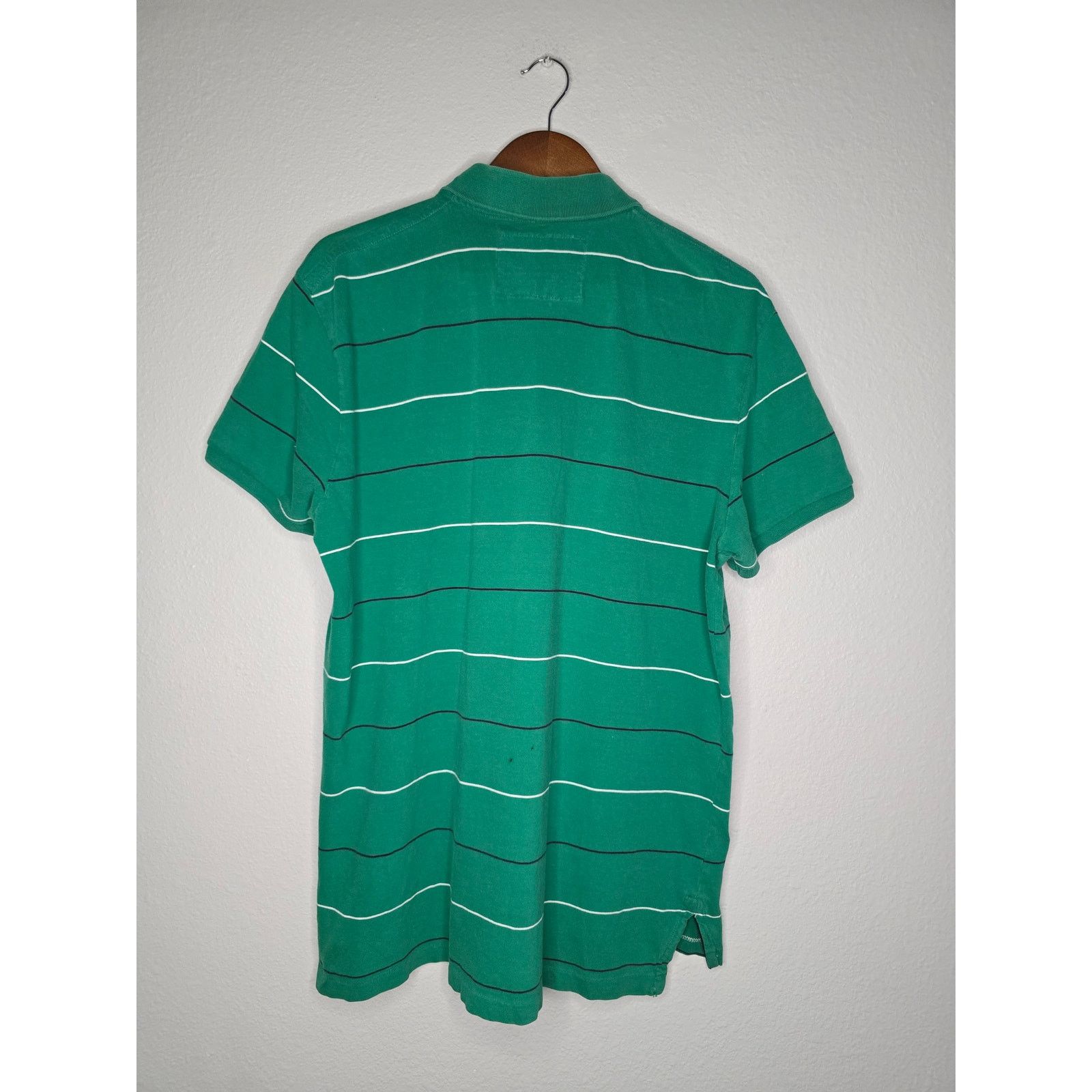 American Eagle Outfitters American Eagle Polo Mens XL Green Striped Vintage Fit Shirt Size US XL / EU 56 / 4 - 6 Thumbnail