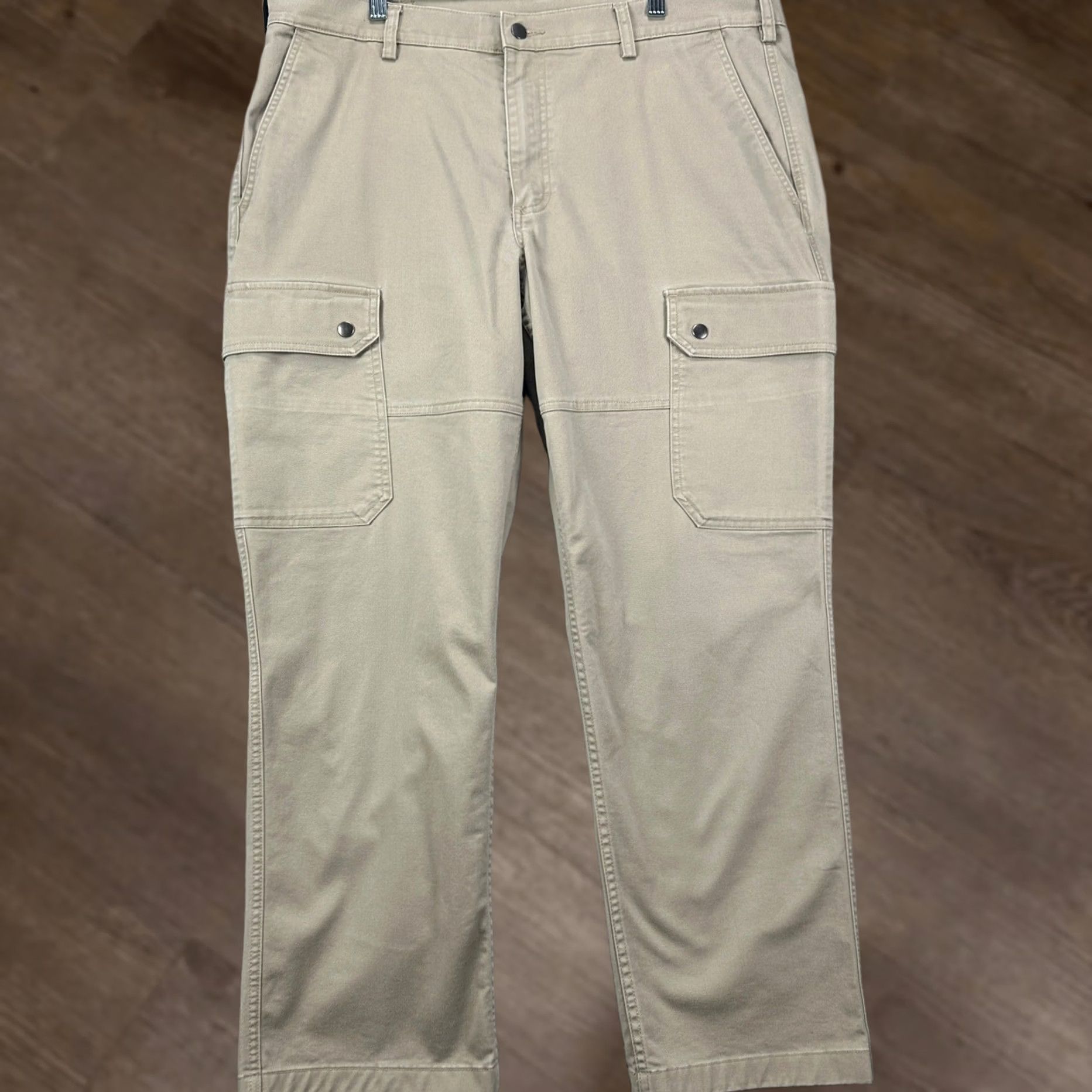 Duluth Trading Company Duluth Trading 40 Grit Cargo Pants Mens 40X30 Standard Fit Stretch Authentic Tan Workwear Casual Outdoor Pockets Size US 40 / EU 56 - 1 Thumbnail