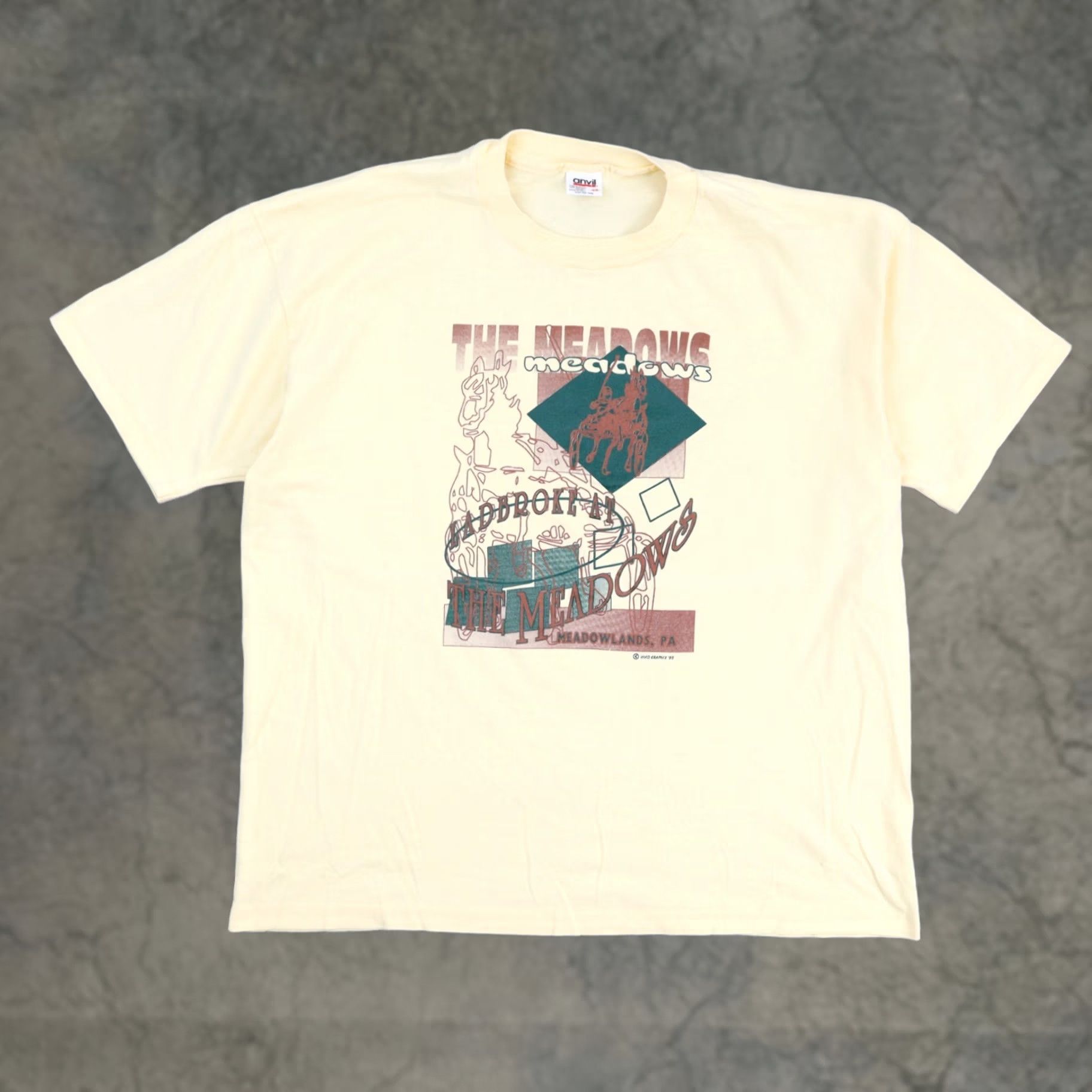 Vintage VINTAGE Meadowlands PA Horse Riding T-Shirt 2XL Solid Yellow Short Sleeve Mens Size US XXL / EU 58 / 5 - 1 Thumbnail