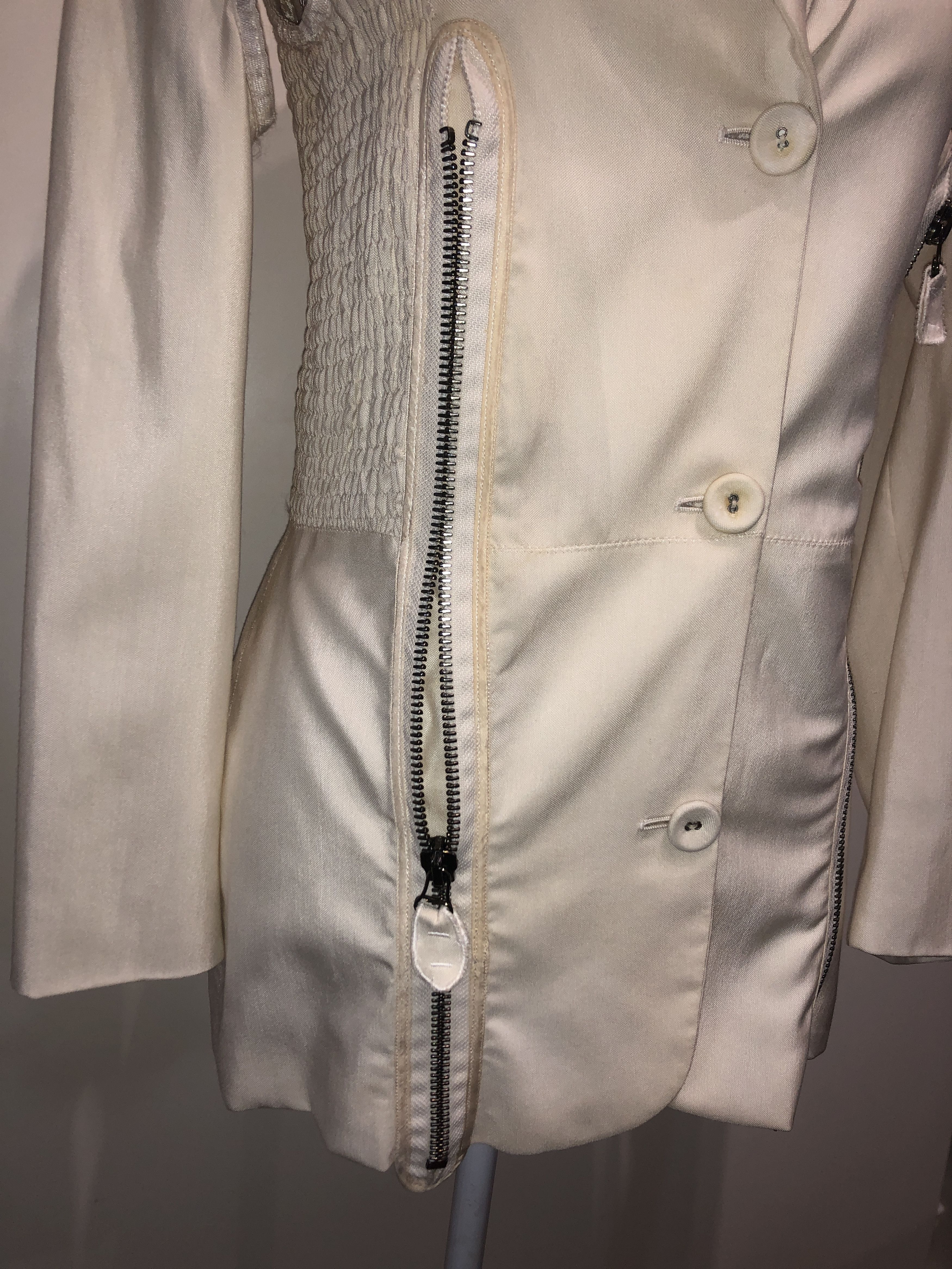 Jean Paul Gaultier Zipped Embellished Cut Out 1989 Jacket Size M / US 6-8 / IT 42-44 - 13 Thumbnail