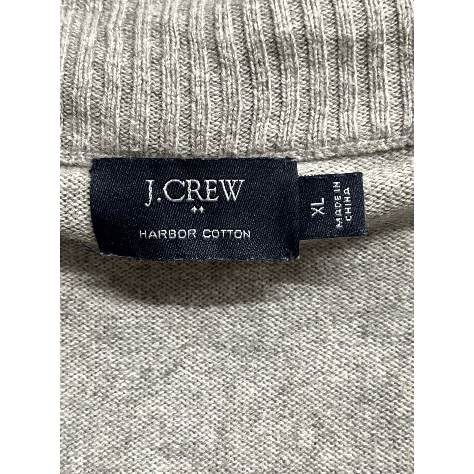 J.Crew J. Crew Mens Gray Mock Neck 1/4 Zip Cotton Sweater XL Size US XL / EU 56 / 4 - 3 Thumbnail