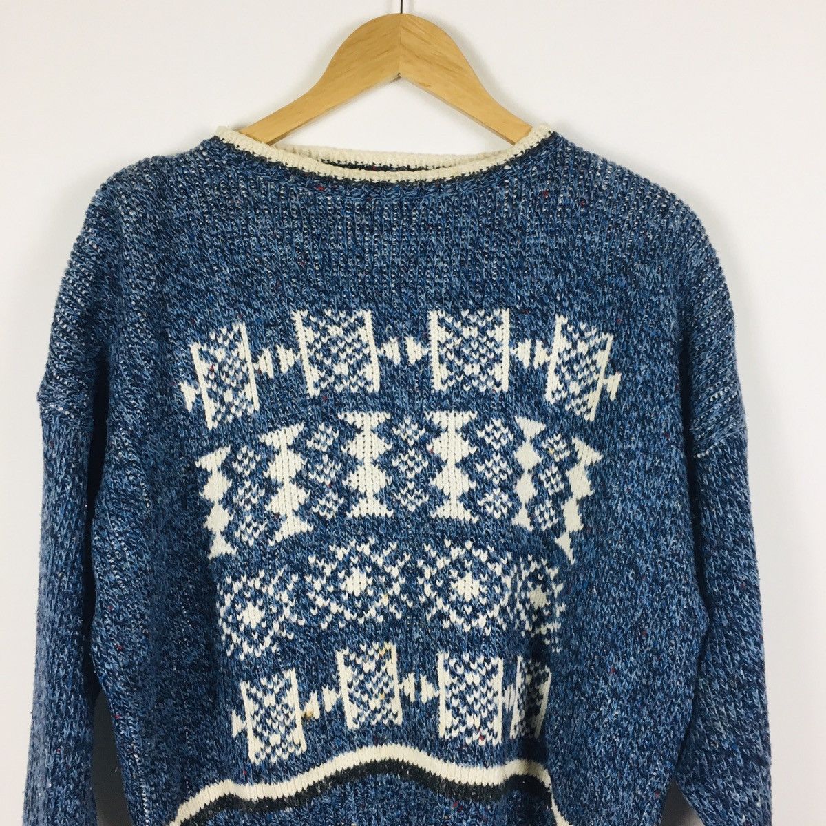 Homespun Knitwear × Vintage Vintage Illustration Acrylic Crop Top Knit Size L / US 10 / IT 46 - 4 Thumbnail