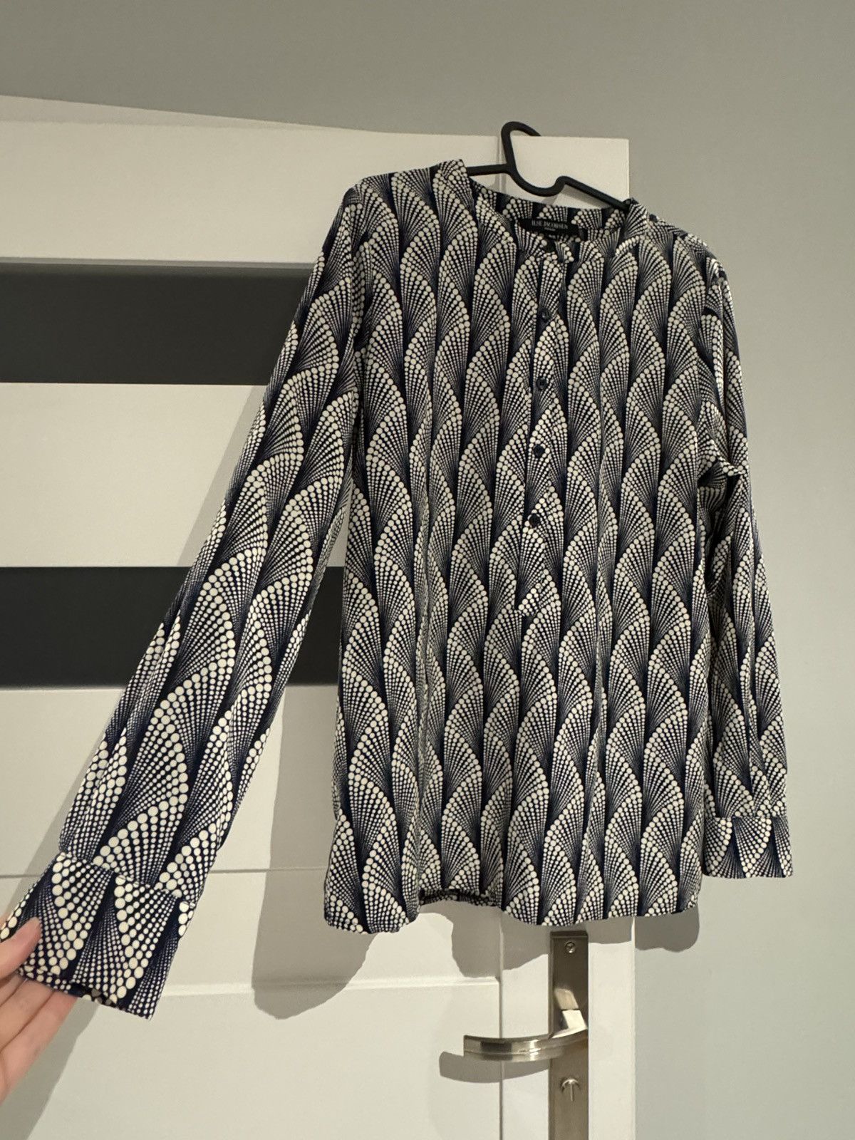 Ilse Jacobsen Ilse Jacobsen Patterned Blouse – Oversized Fit Size L / US 10 / IT 46 - 2 Thumbnail