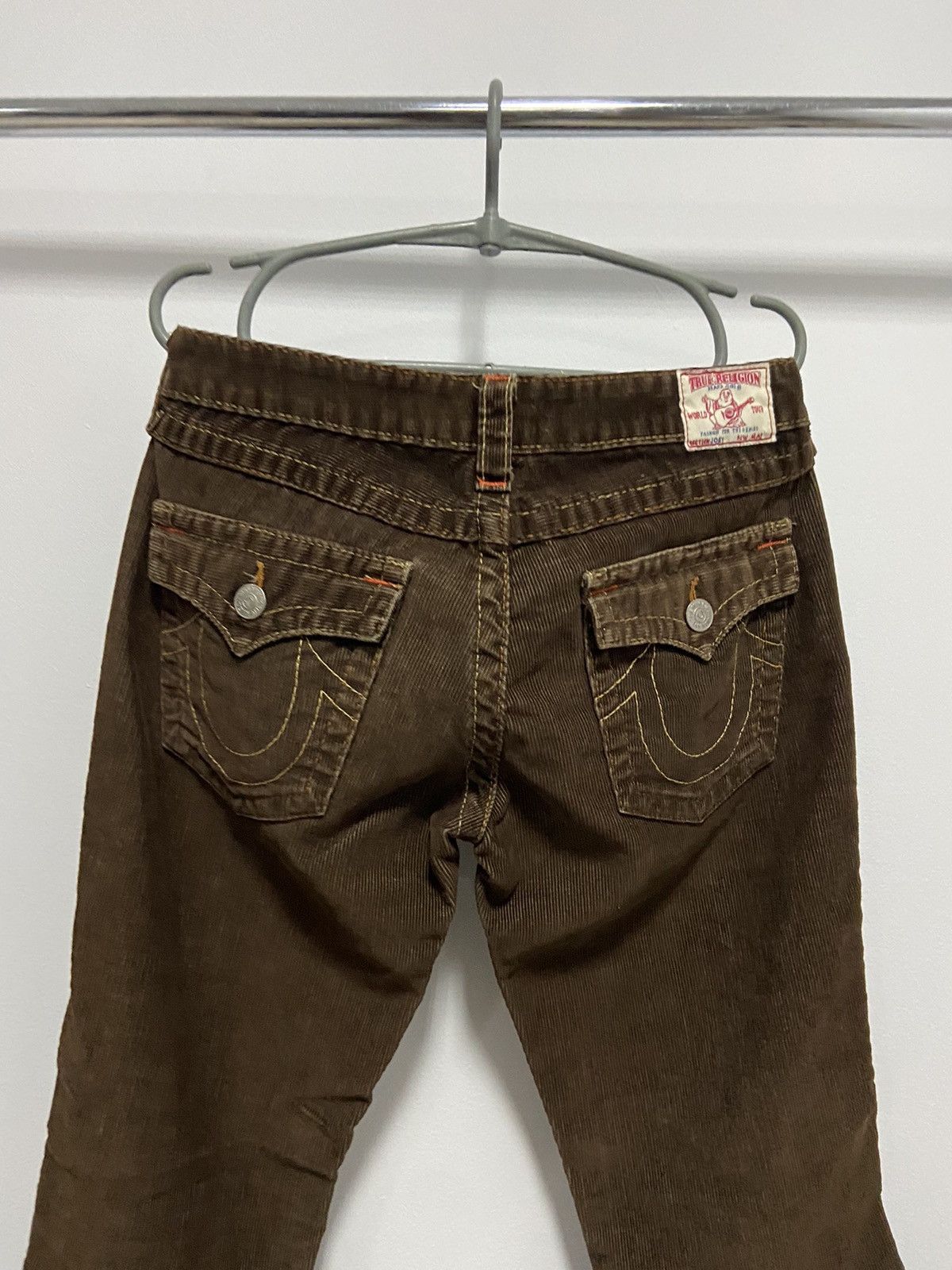 True Religion × Vintage True religion stitched flare jeans vintage logo corduroy Size 30" / US 8 / IT 44 - 3 Thumbnail
