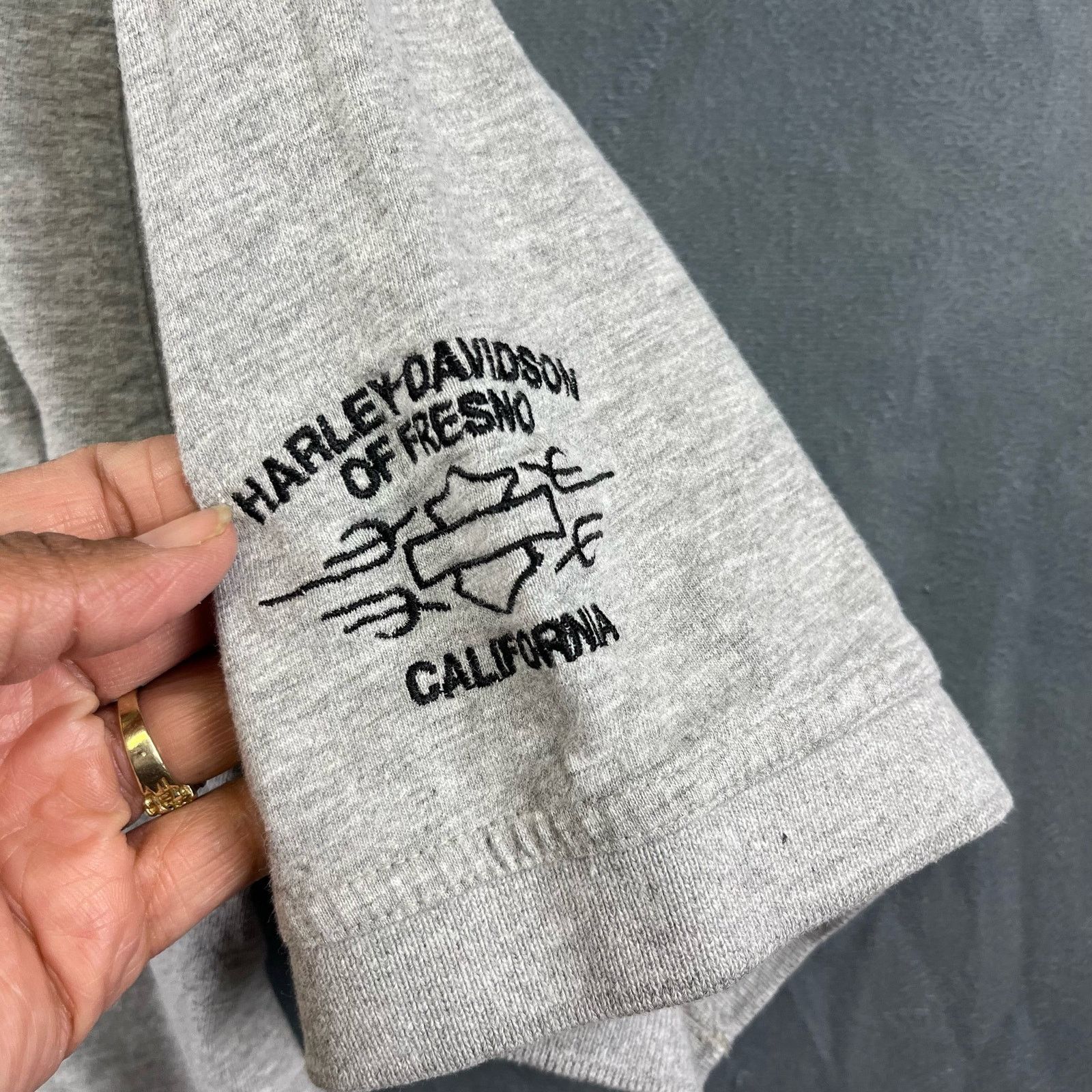 Harley Davidson Vintage Harley-Davidson of Fresno Polo Shirt Embroidered Size US L / EU 52-54 / 3 - 3 Thumbnail
