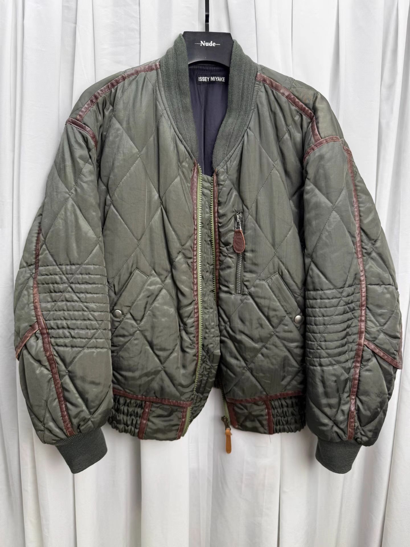Issey Miyake Issey MIYAKE archives Geometric Leather Panel Jacket K20 Size US M / EU 48-50 / 2 - 1 Thumbnail