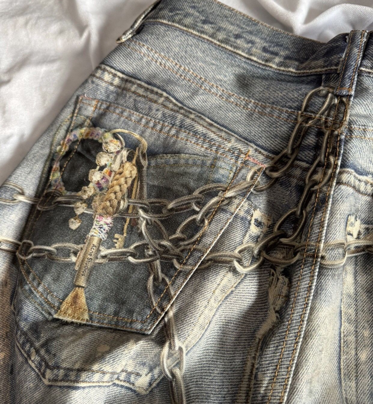 Acne Studios Acne studios 3D printed jeans 2412-Nextarrow Size US 44 / EU 60 - 7 Thumbnail