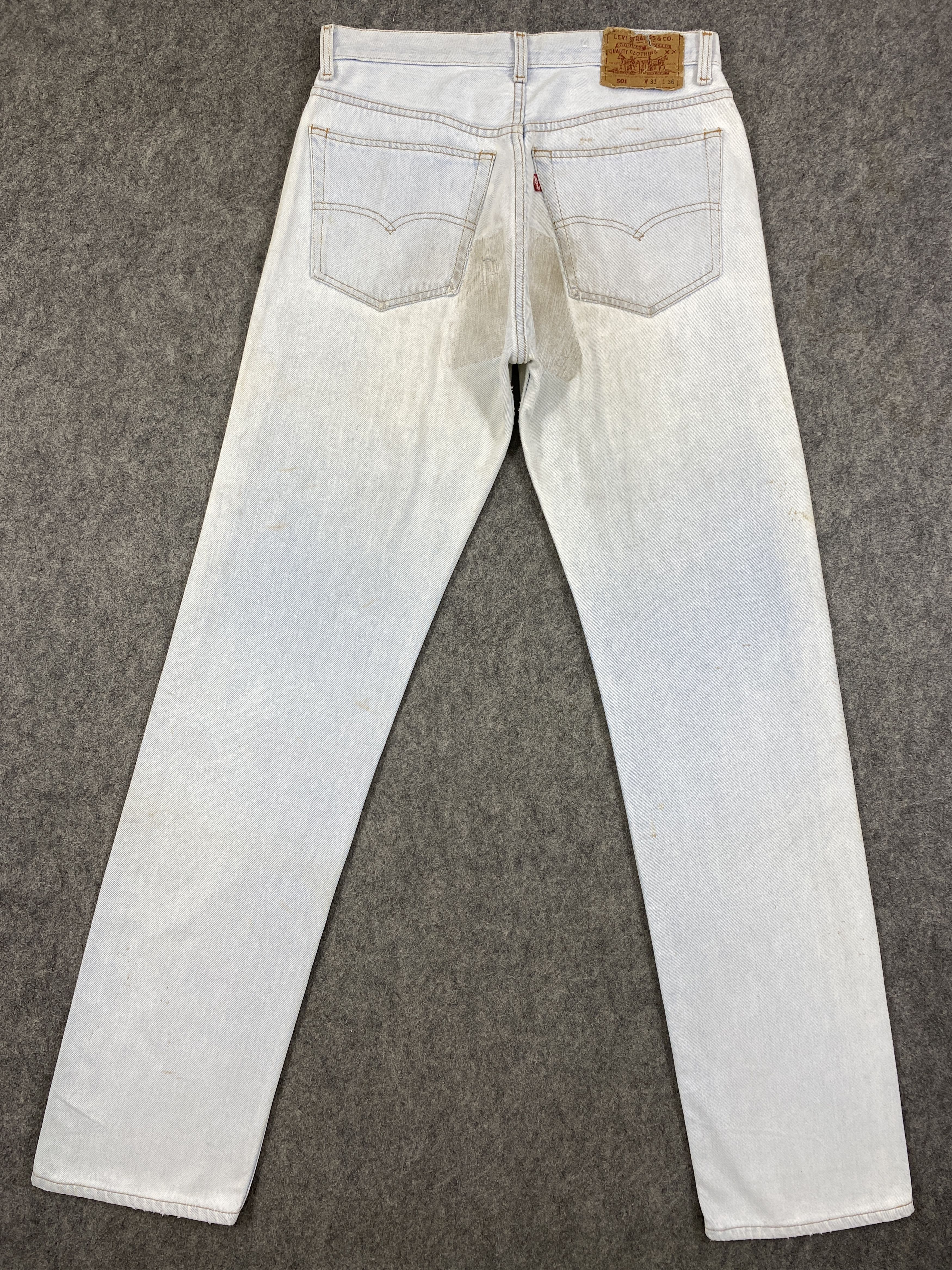 Levi's 90's Light Wash Vintage Levi's USA 501 30x33.5 Denim -JN2487 Size US 31 - 2 Thumbnail
