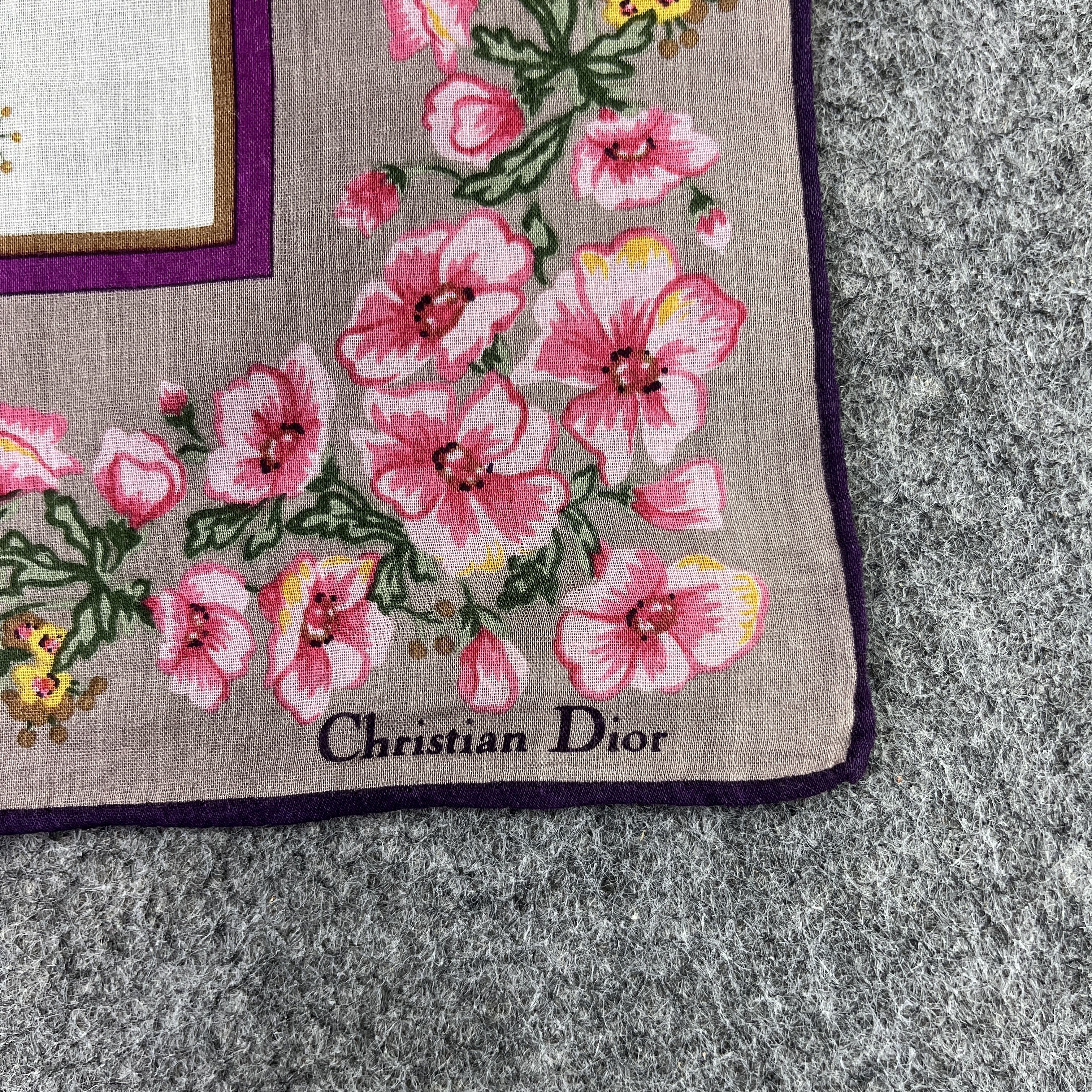 Vintage Christian Dior Handkerchief / Bandana / Neckerchief B741 Size ONE SIZE - 3 Thumbnail