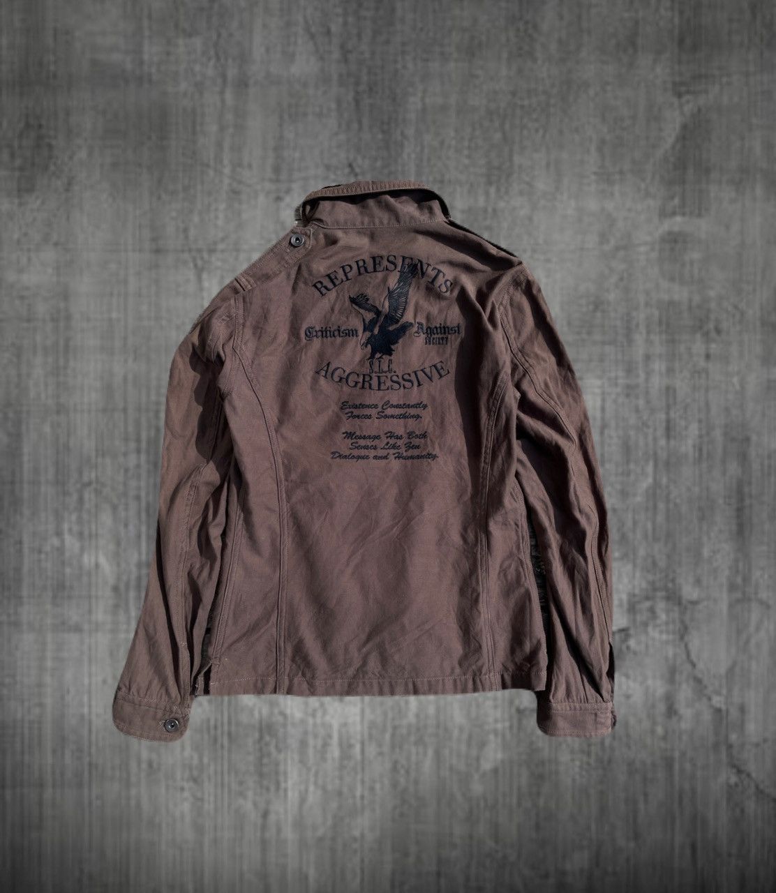 If Six Was Nine 2000s SHELLAC Eagle Poem Military Jacket Japanese archive Size US S / EU 44-46 / 1 - 1 Thumbnail