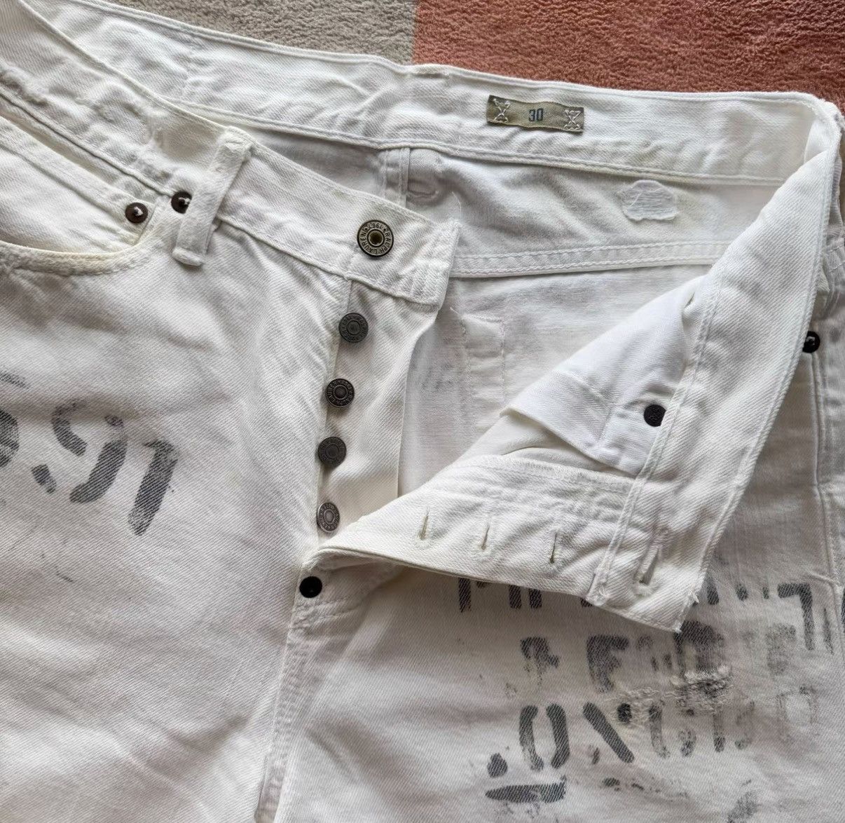 Polo Ralph Lauren Ralph Lauren Polo Oil Print Distressed Shorts K22 Size US 30 / EU 46 - 5 Thumbnail
