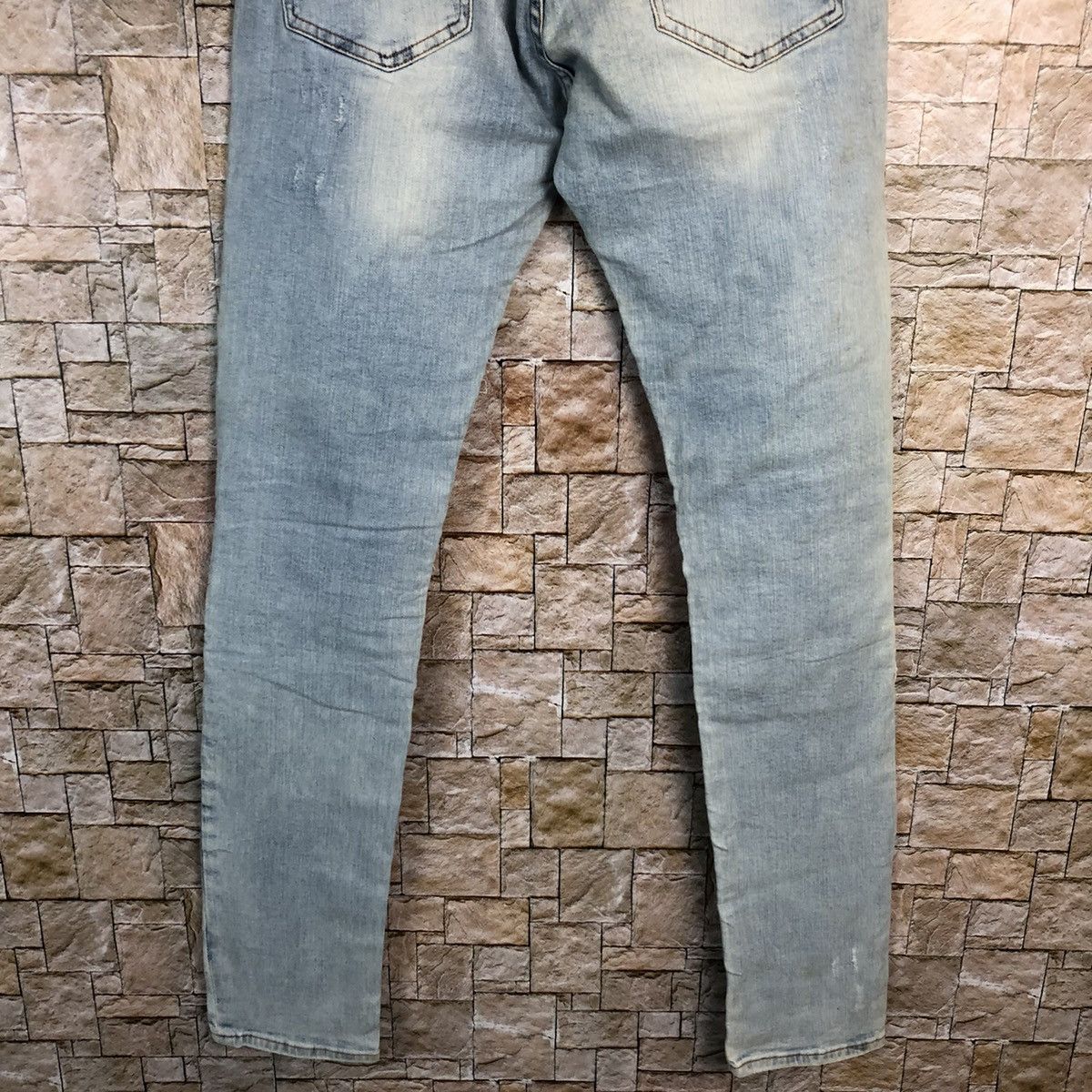 Vintage H&M Blue Distressed ripped Denim Pants #A453 Size US 32 / EU 48 - 19 Thumbnail