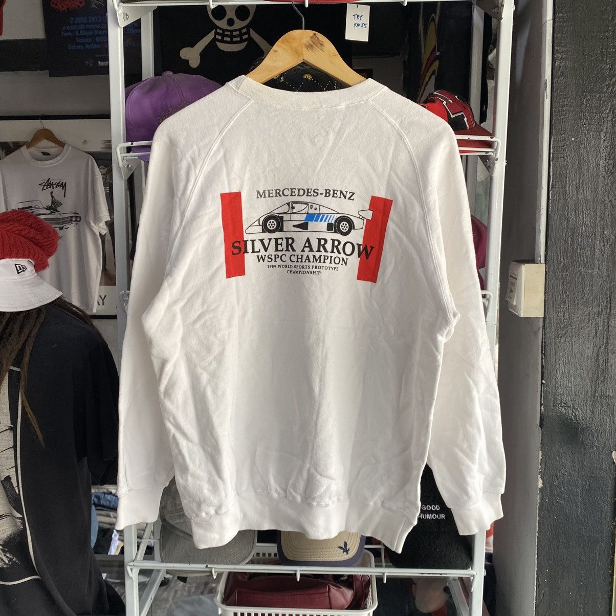 Mercedes-Benz Rare vintage 89s Mercedes-Benz Silver Arrow sweatshirt Size US L / EU 52-54 / 3 - 1 Thumbnail
