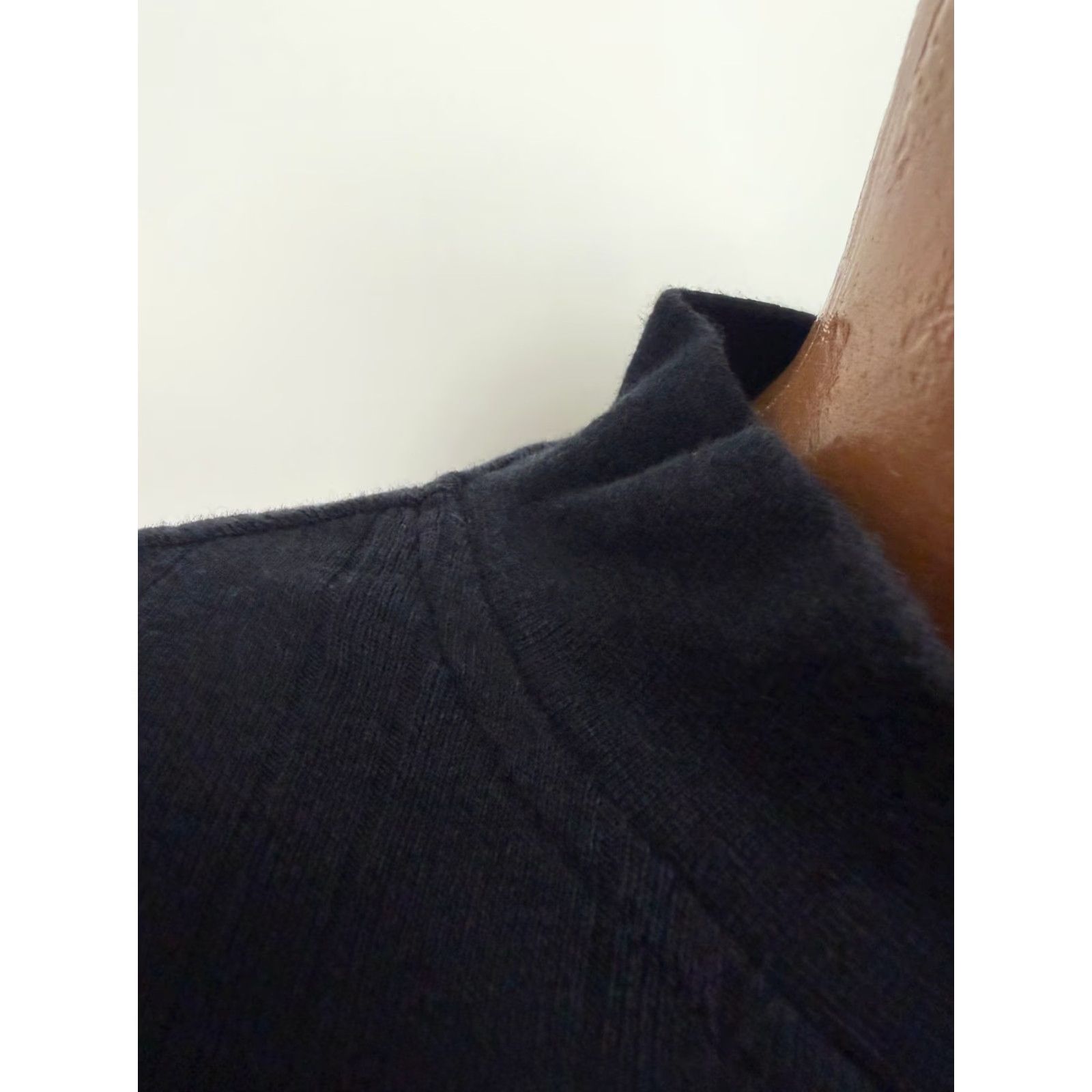Vintage Vintage Vintage Ribbed Mock Neck Shirt Men XL Stretchy Minimal Preppy Black Rayon Cotton Size US XL / EU 56 / 4 - 4 Thumbnail