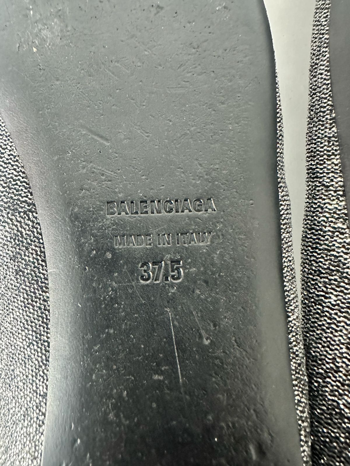 Balenciaga Balenciaga Silver Glitter Fabric BB Knife Flats Size 37.5 Size US 7.5 / IT 37.5 - 4 Thumbnail