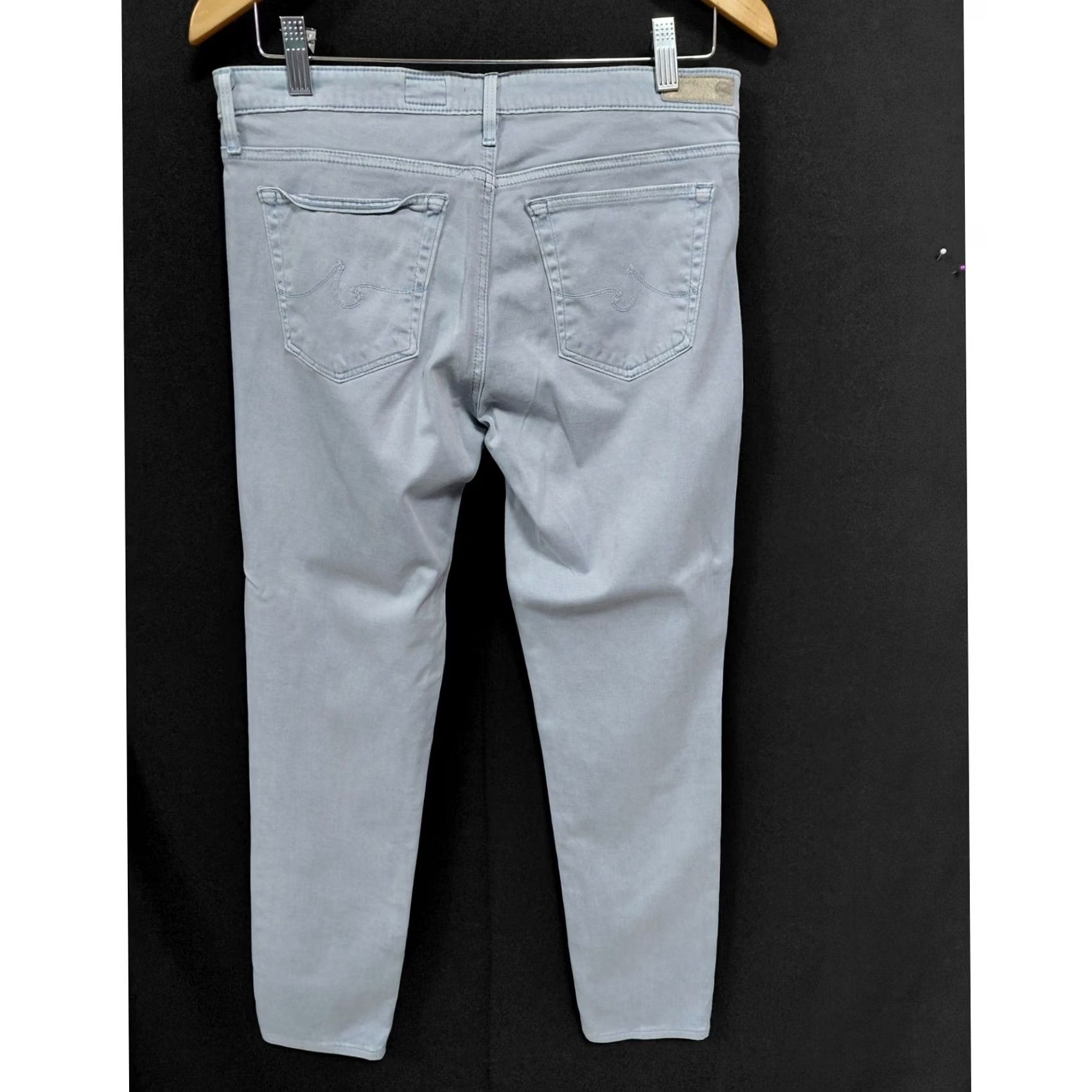 Vintage Adriano Goldschmied The Stilt Cigarette Leg Jeans Light Blue 30R Regular Women Jeans Size 30" / US 8 / IT 44 - 2 Thumbnail