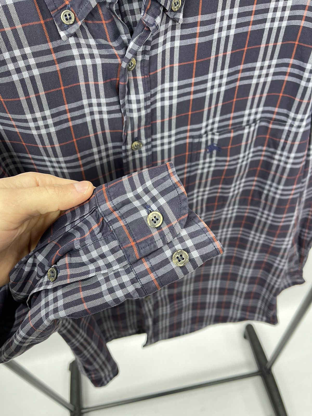 Burberry Burberry London Shirt Nova Check Blue Vintage 90s Size S Size US S / EU 44-46 / 1 - 6 Thumbnail