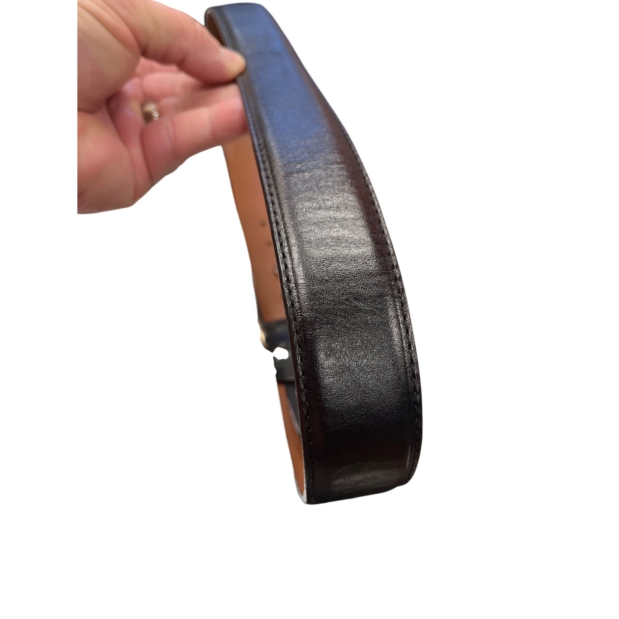 Brighton Brighton VTG mens black leather silver buckle belt sz 34, 41 Size 34 - 5 Thumbnail