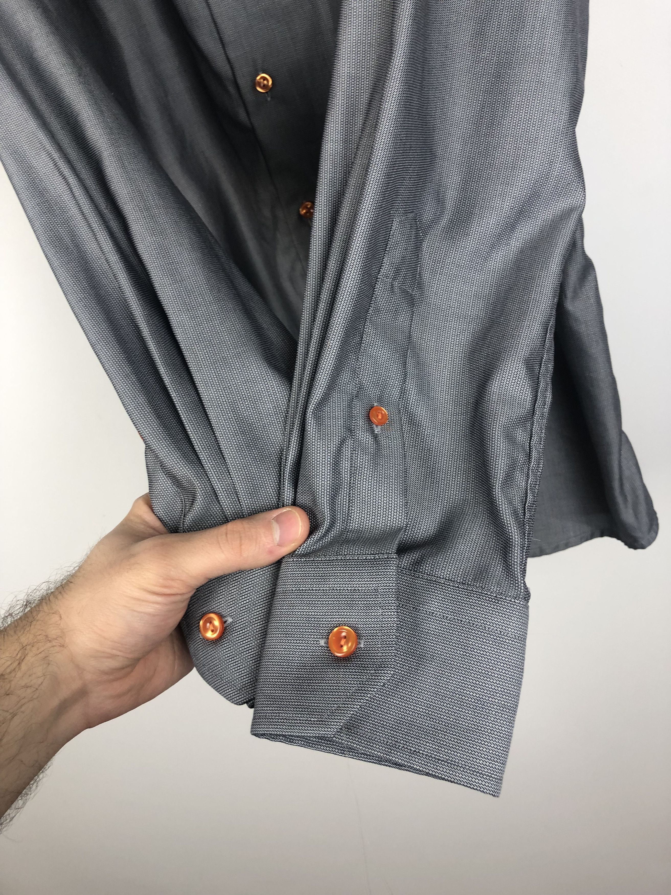 Eton Eton Basic Shirt Slim Gray size 16 1/2 Size US M / EU 48-50 / 2 - 7 Thumbnail