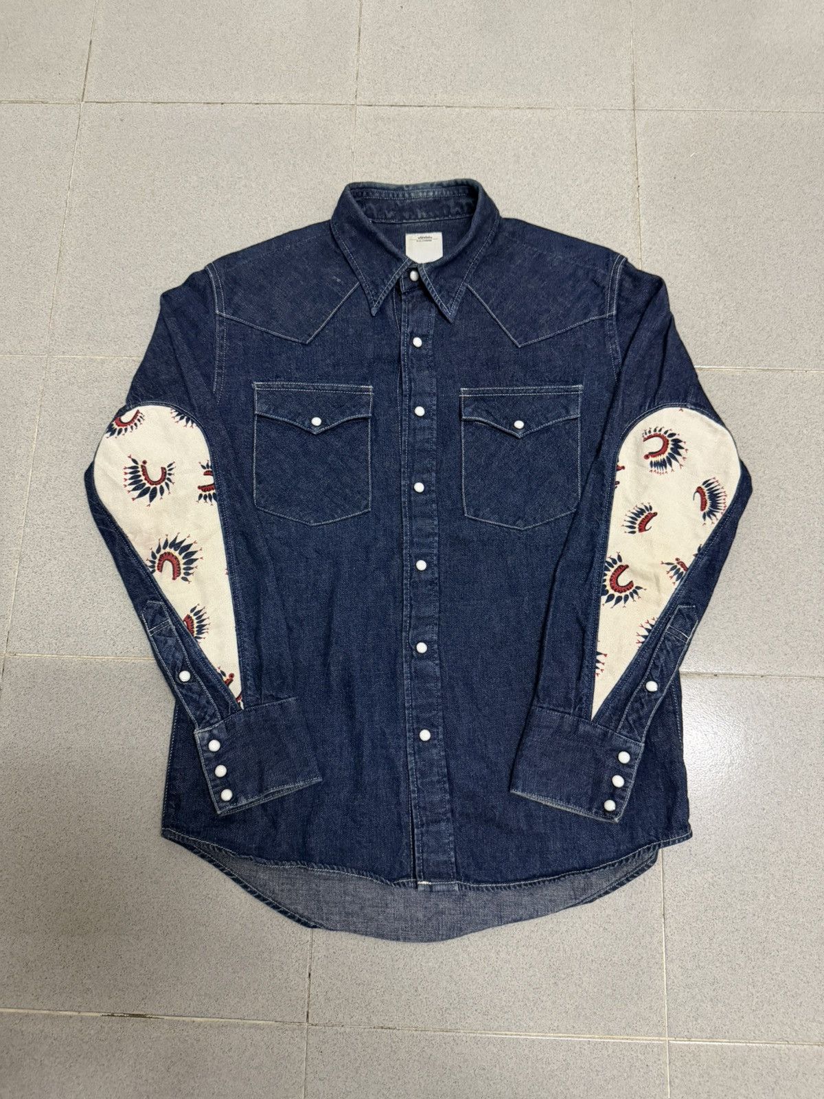 Visvim Visvim waterdrop cowboy selvedge denim shirt Size US M / EU 48-50 / 2 - 2 Thumbnail