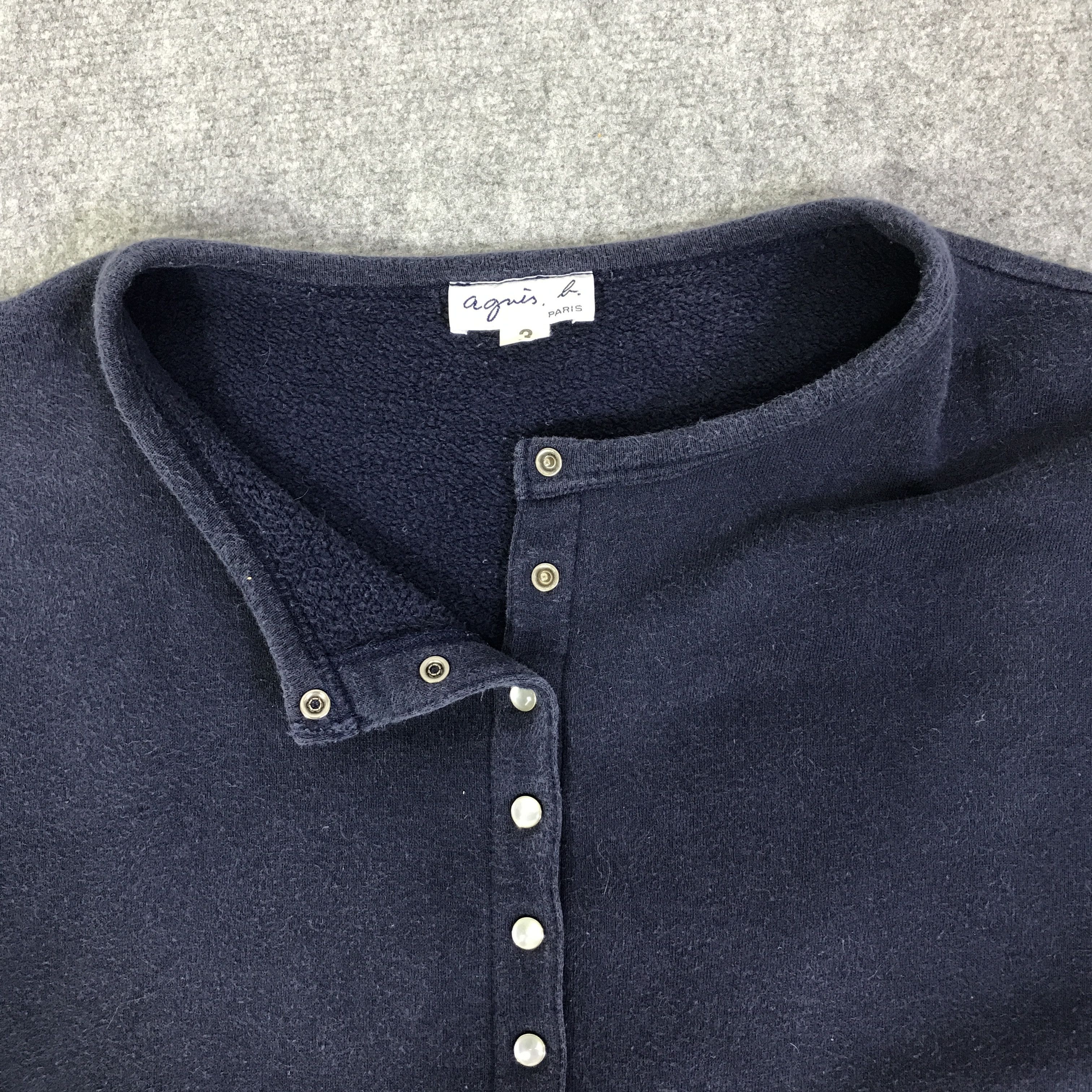 agnes b. agnes b nap button shirt navy jacket K106B3 Size US L / EU 52-54 / 3 - 8 Thumbnail