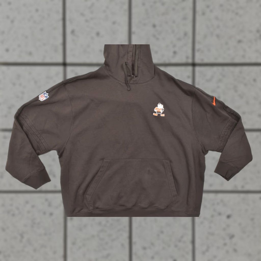 Nike Nike Browns Hoodie Sweatshirt Mens 3XL Brown Fleece Cotton Pullover Browns Gr Football Gridiron Size US XXL / EU 58 / 5 - 1 Thumbnail