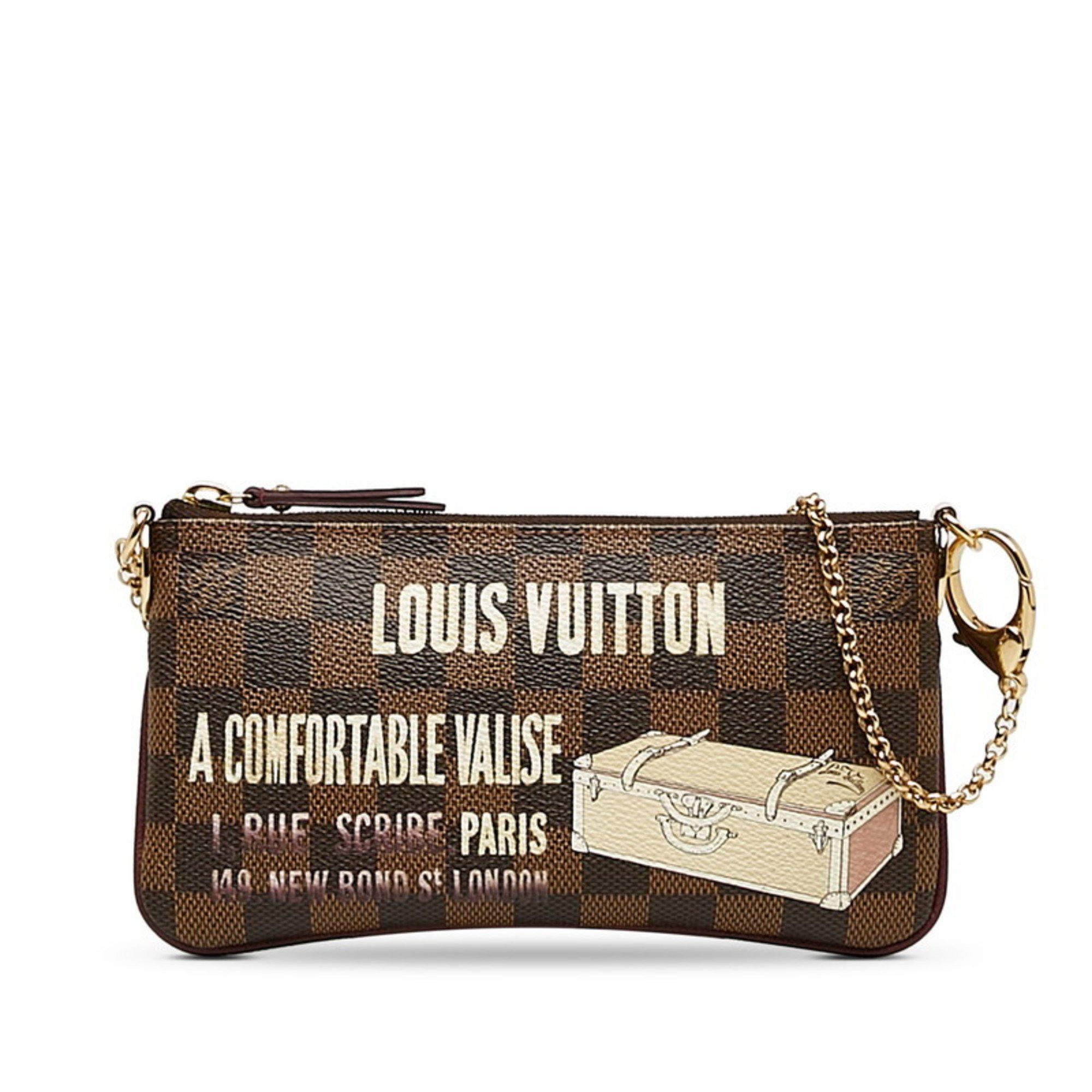 Louis Vuitton Louis Vuitton Pochette Mila MM Chain Pouch N63091 Brown PVC Leather Women's LOUIS VUITTON Size ONE SIZE - 1 Thumbnail