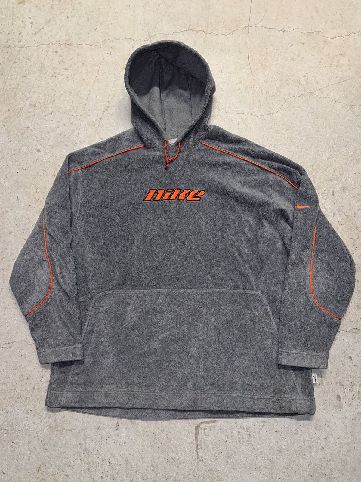 Nike Crazy Vintage 90s Nike Grey Fleece Hoodie Sweatshirt Size US XXL / EU 58 / 5 - 2 Thumbnail